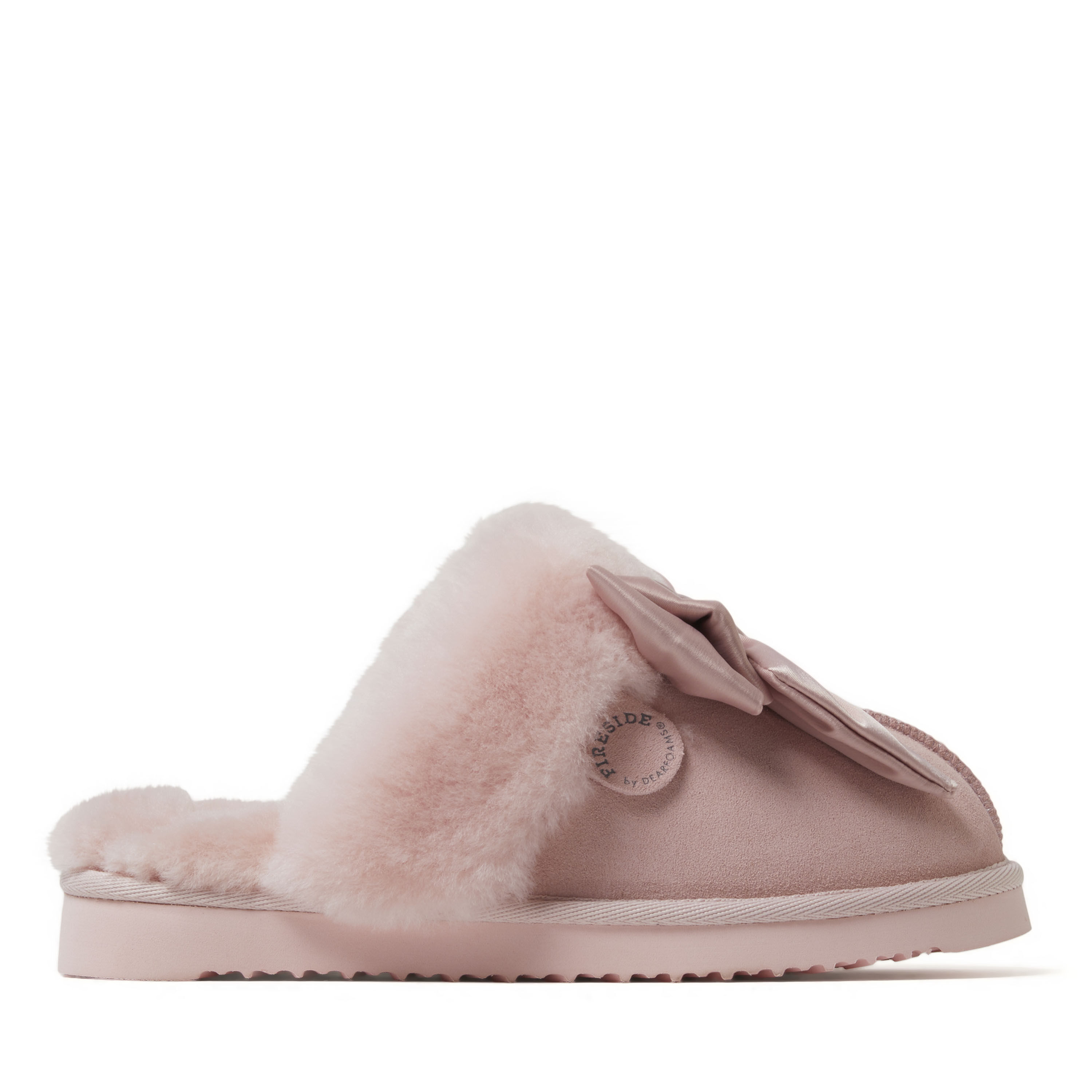 Women's Fireside by Dearfoams Sydney Genuine Shearling Scuff with Bow