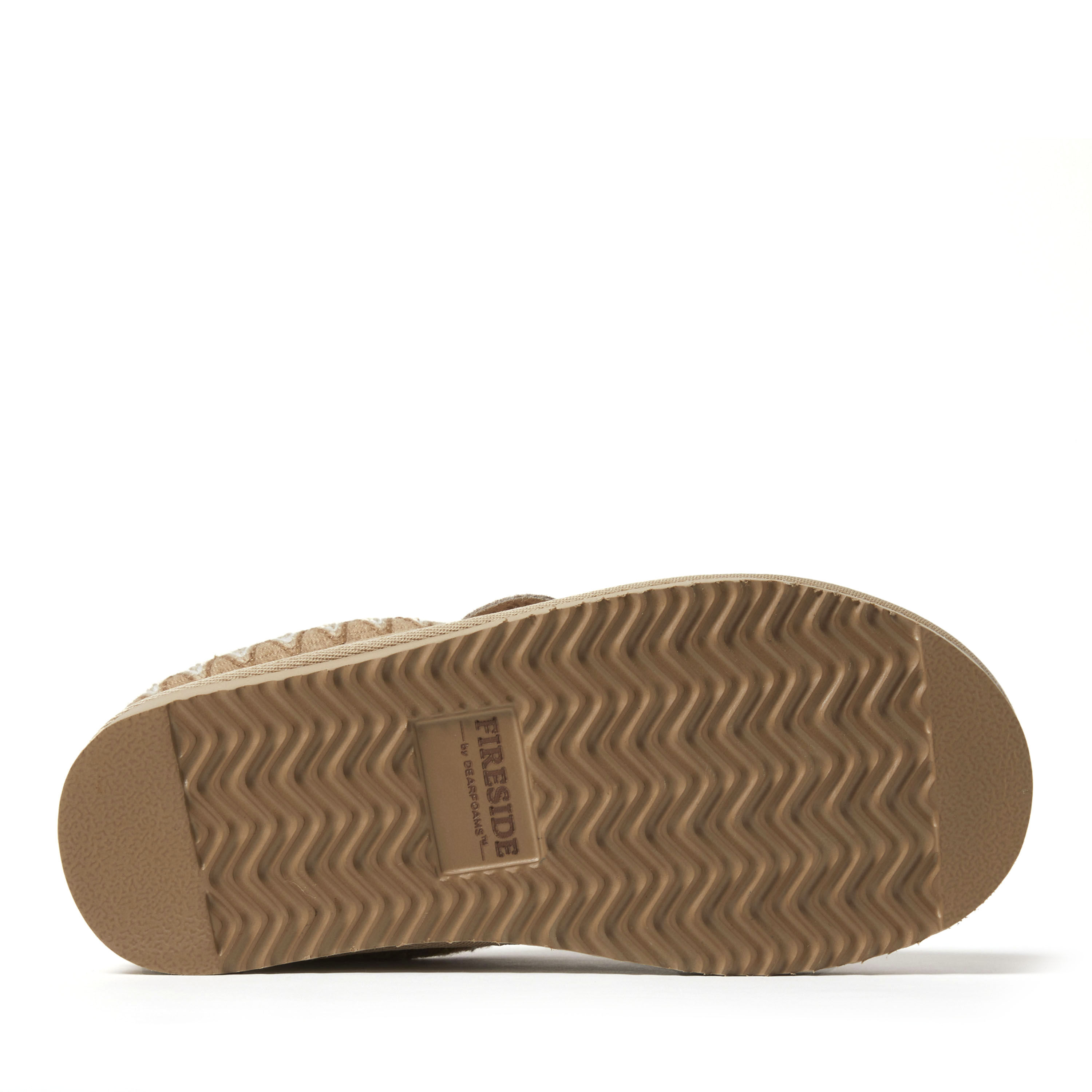 Women's Fireside by Dearfoams Greta Genuine Shearling Clog With Taping - Water Resistant
