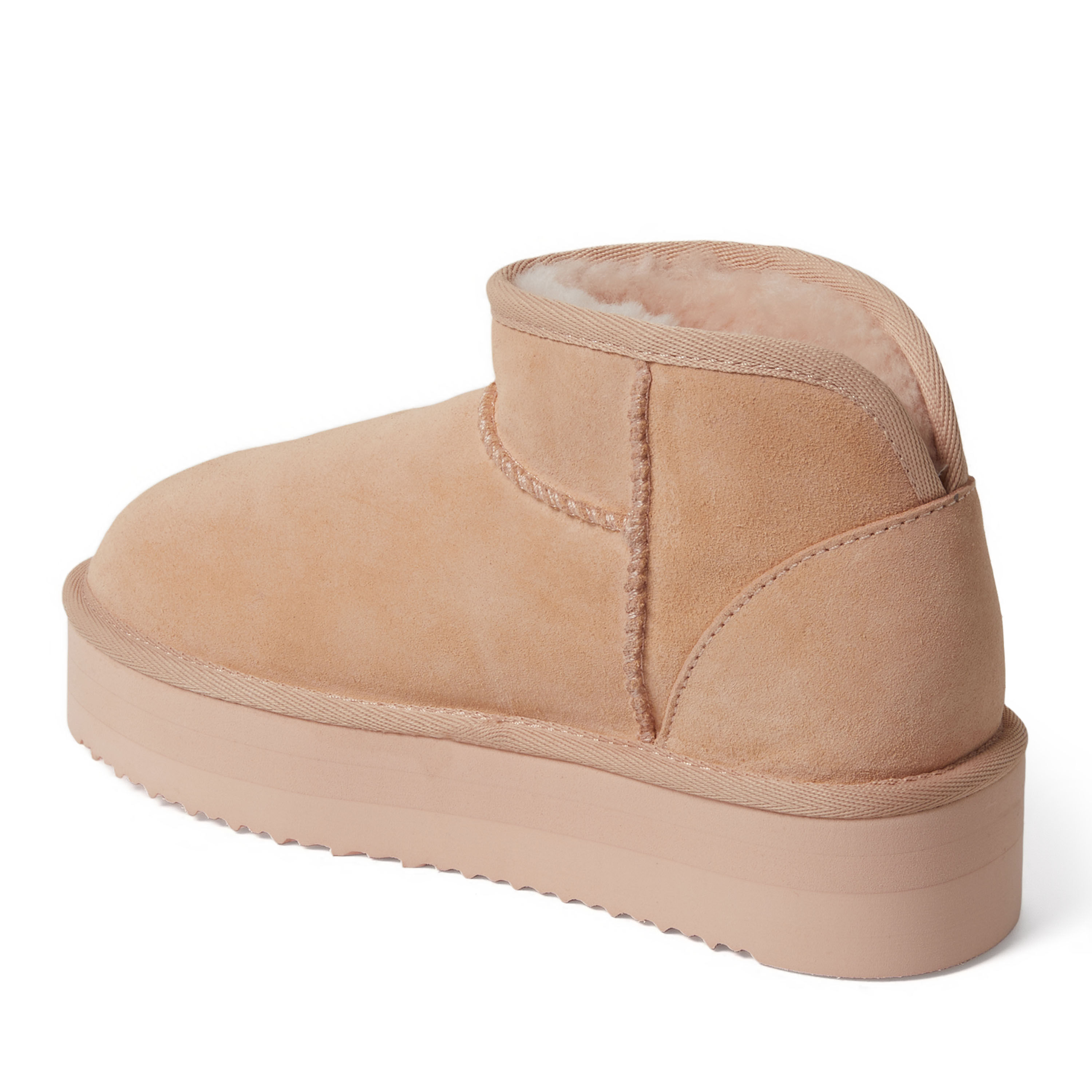 Women's Fireside by Dearfoams Kingston Genuine Shearling Platform Bootie