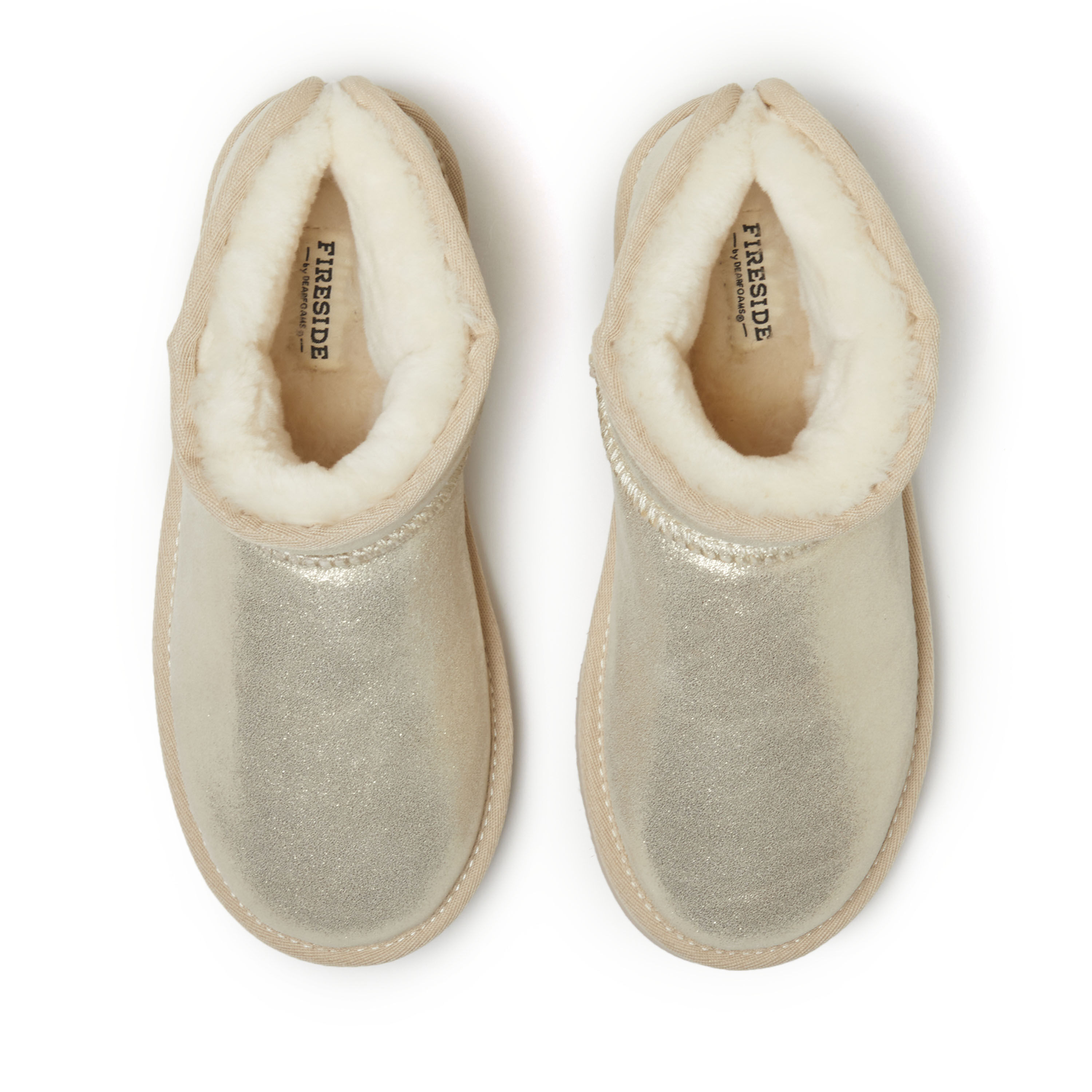 Women's Fireside by Dearfoams Riverland Genuine Shearling Micro Bootie