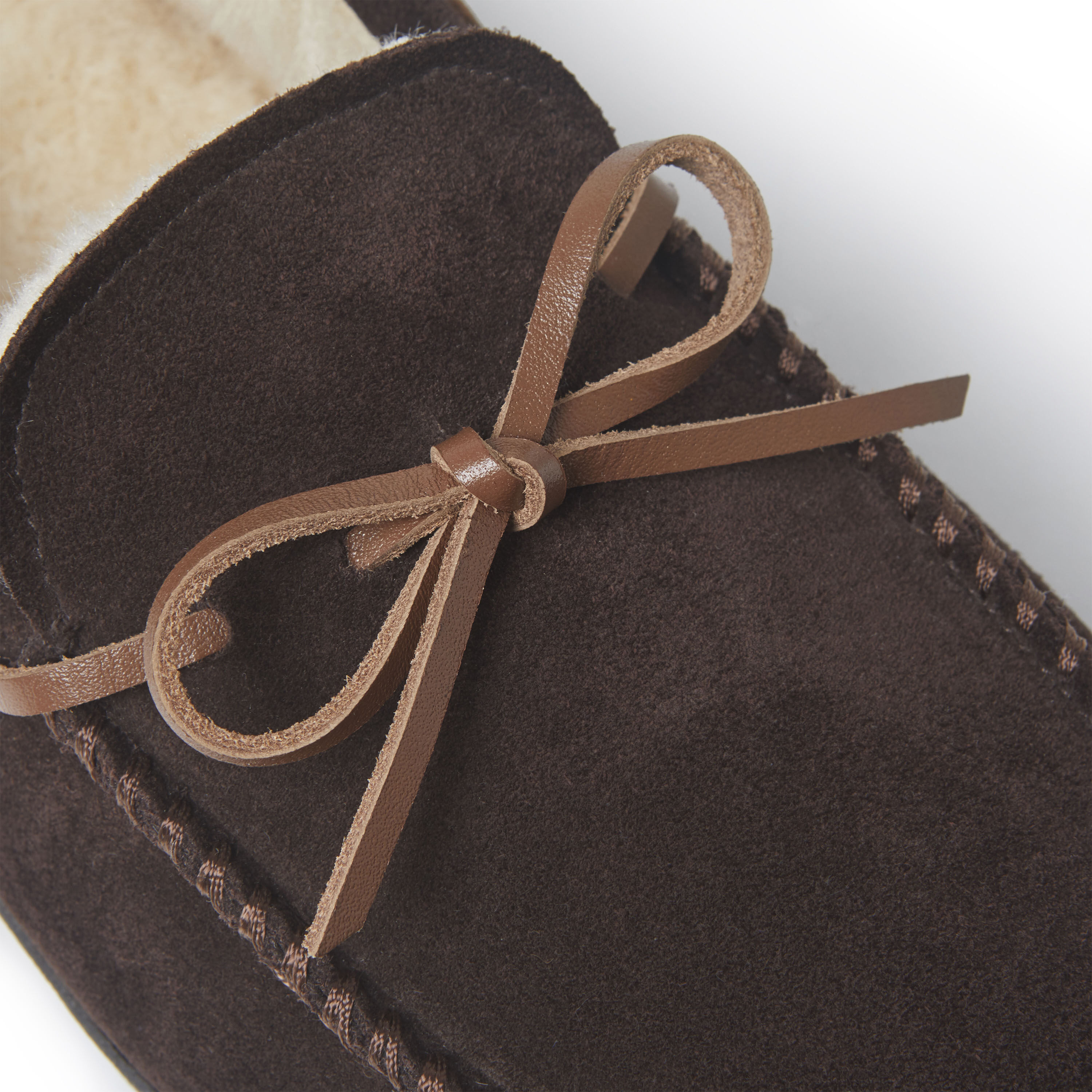 Men's Hudson Genuine Suede Moccasin with Tie