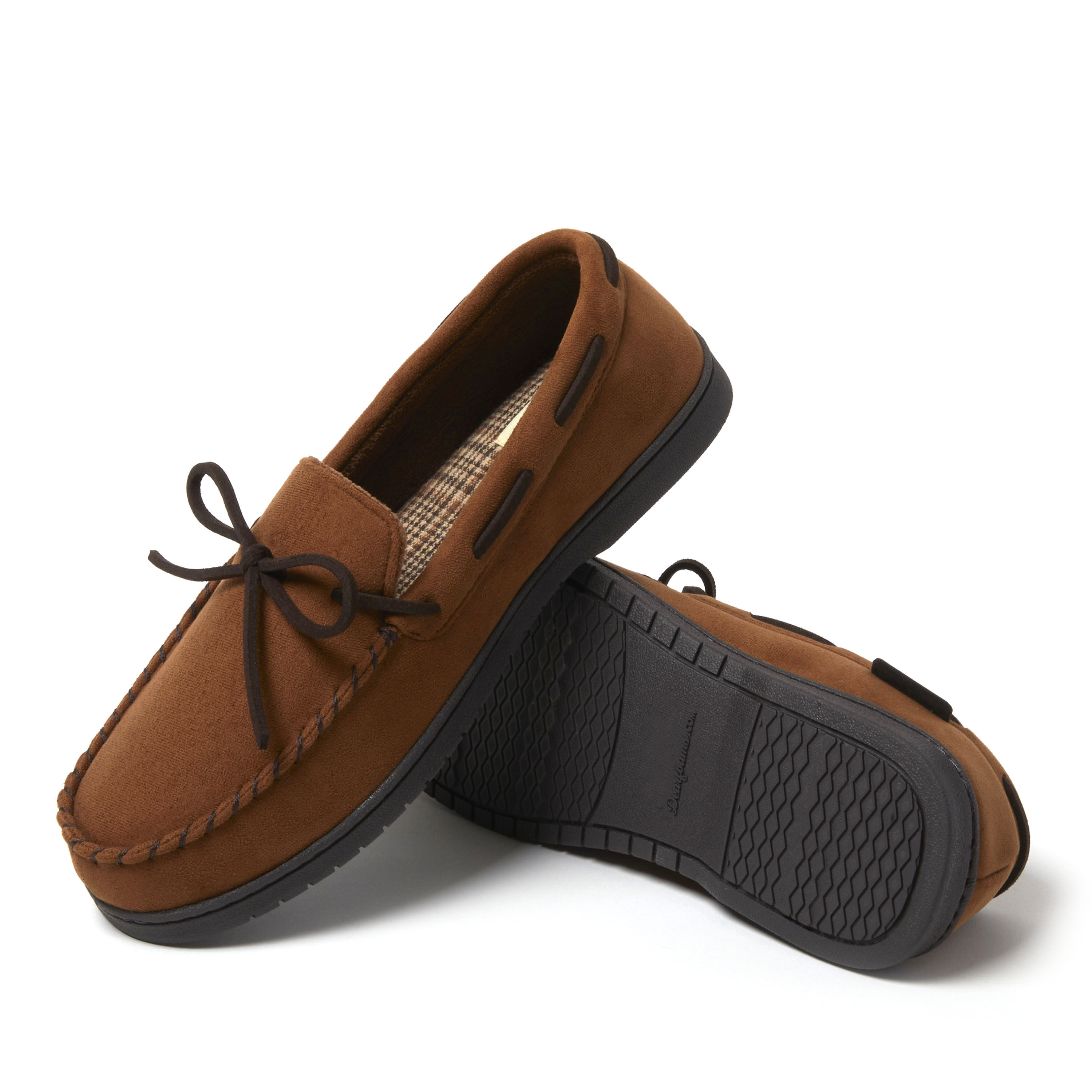 Men's Toby Microsuede Moccasin with Tie and Whipstitch