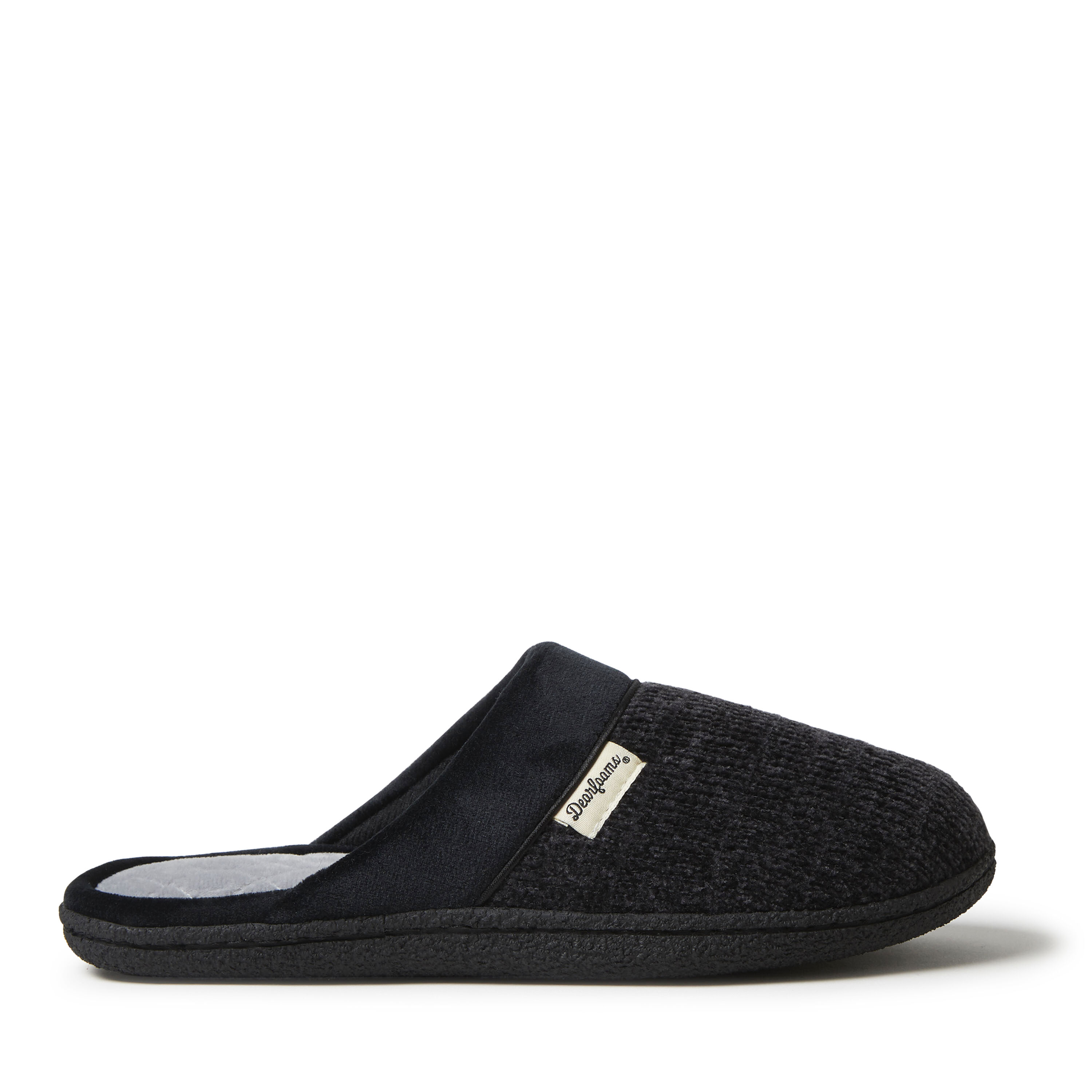 Women's dearfoams chenille deals scuff slide slippers