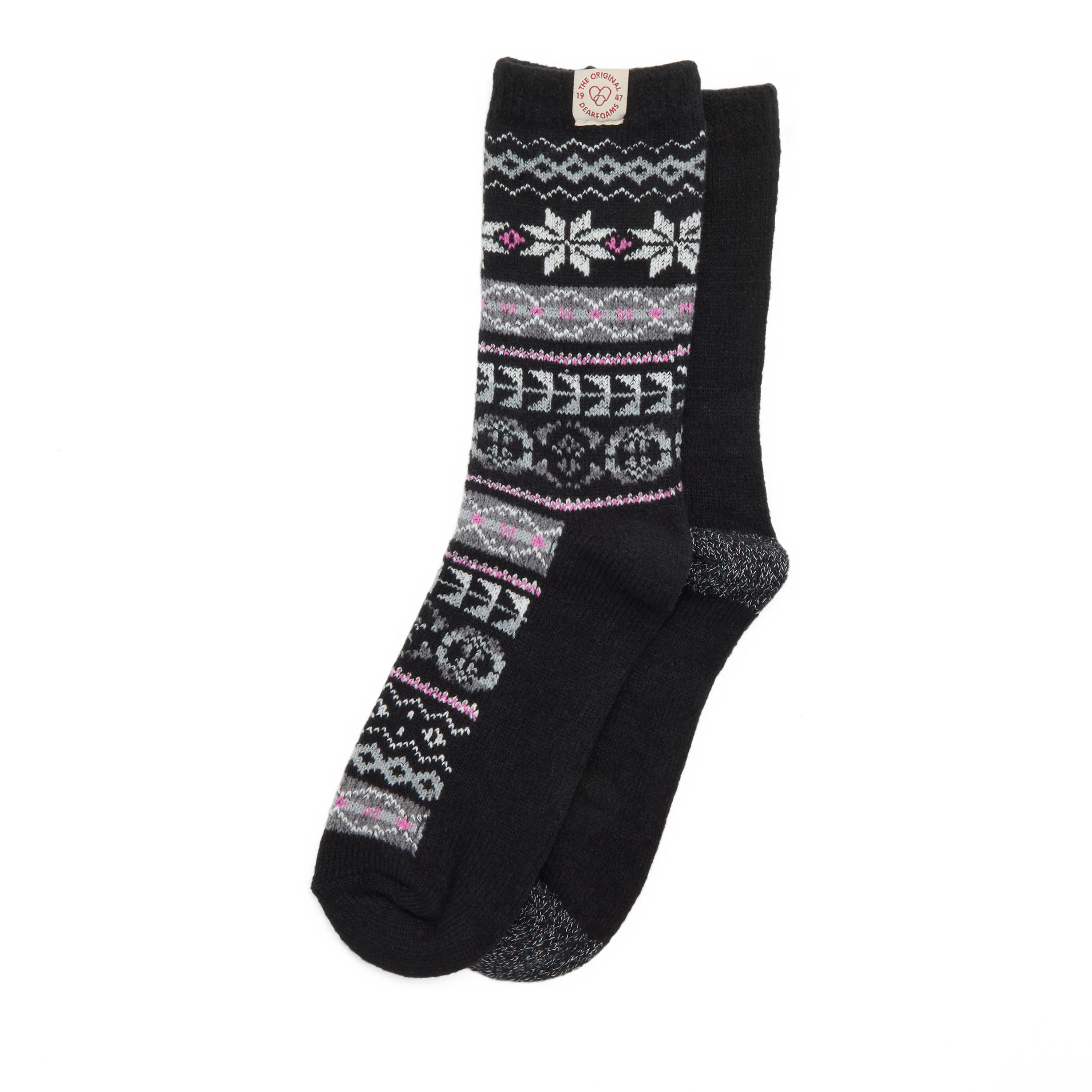 Ladies Fairaisle Crew Socks