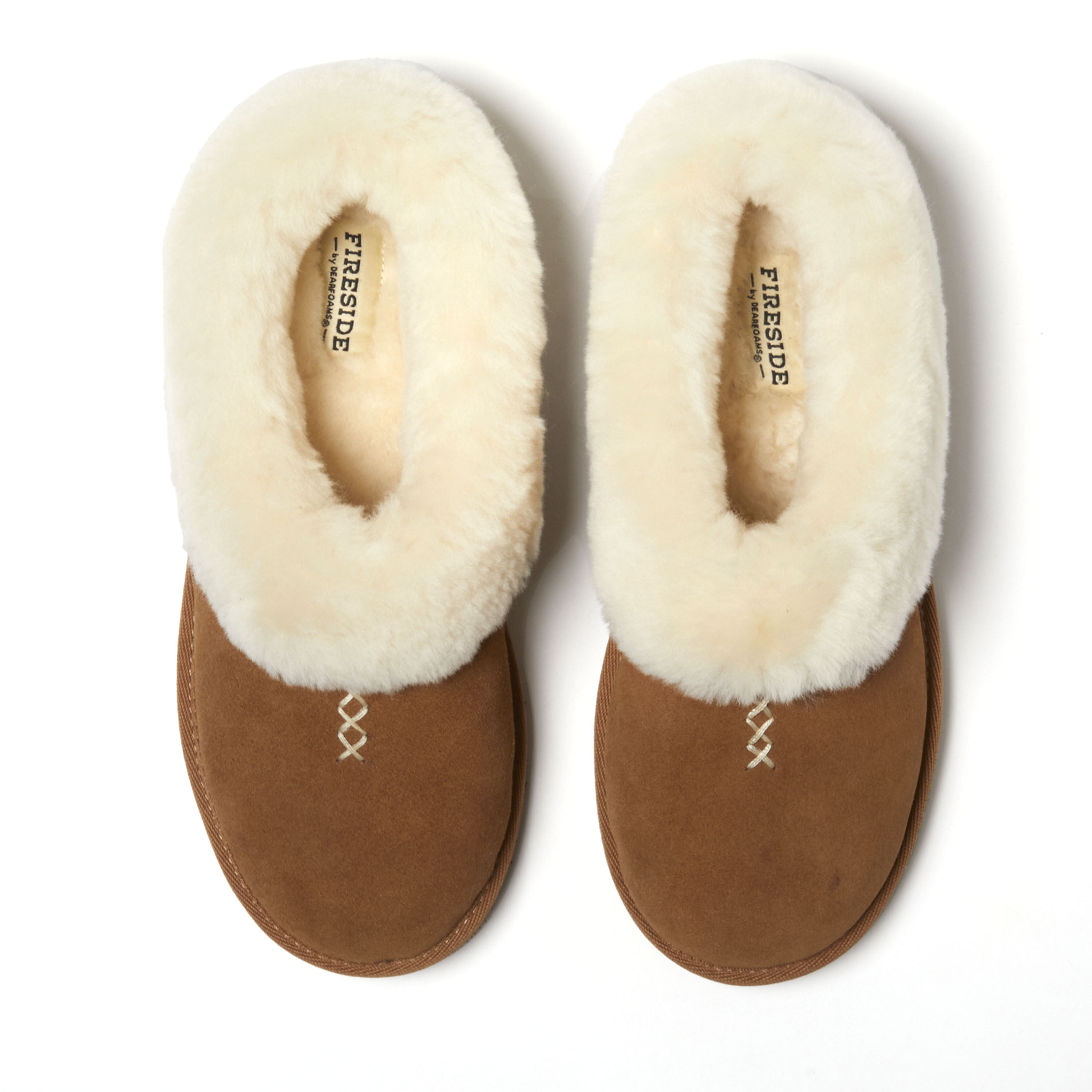 Women's Fireside by Dearfoams Adelaide Genuine Shearling Clog Slipper - Water Resistant