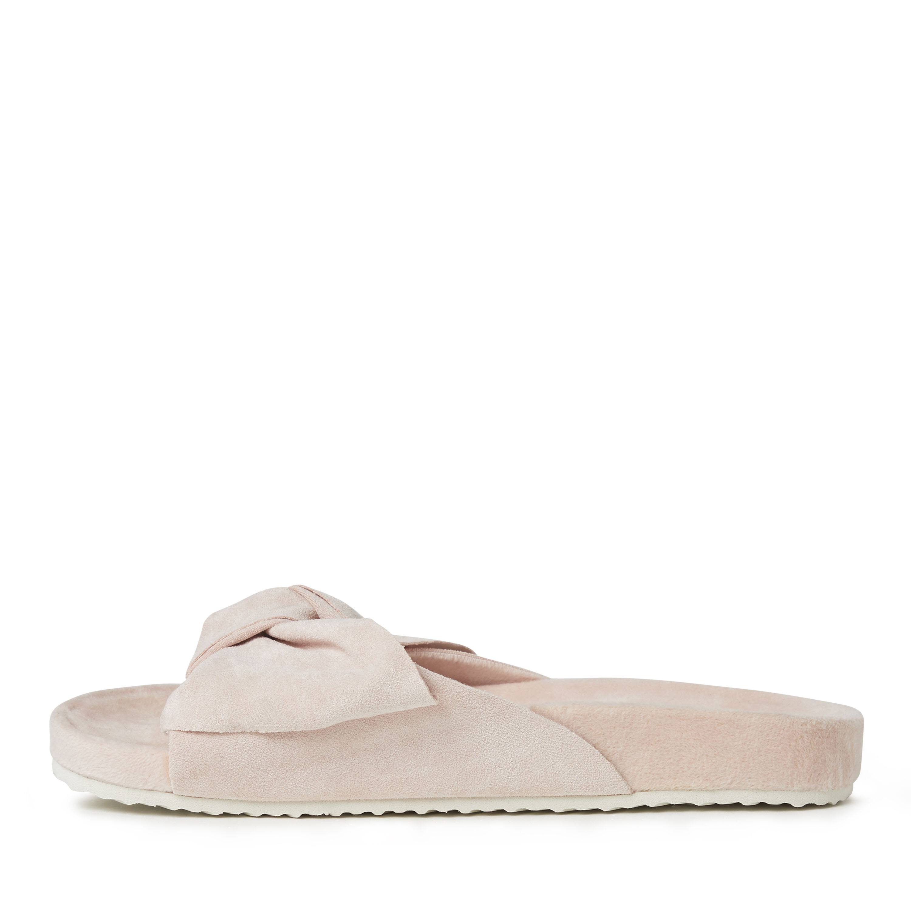 Women's megan microsuede bow molded footbed slide slipper new arrivals