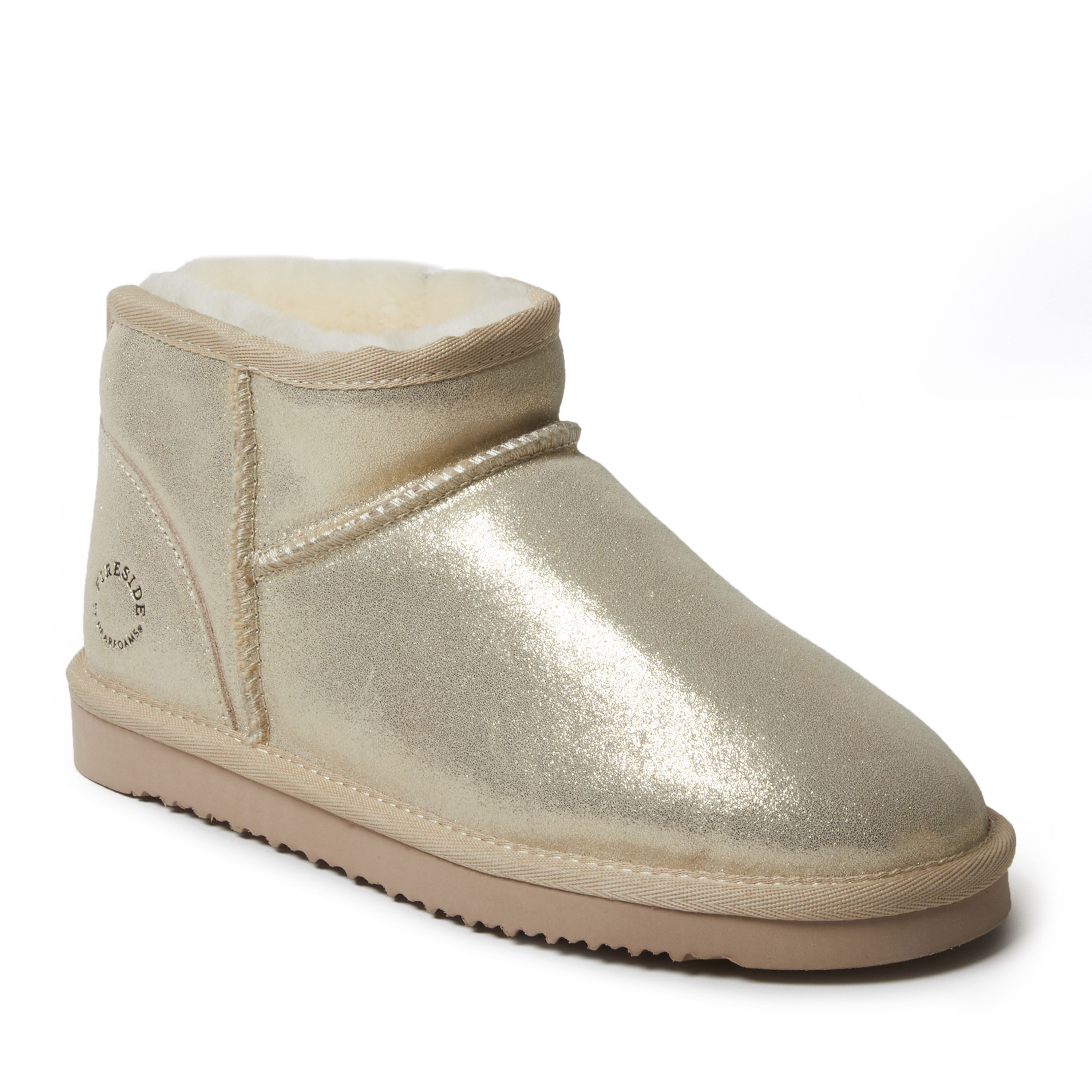 Women's Fireside by Dearfoams Riverland Genuine Shearling Micro Bootie