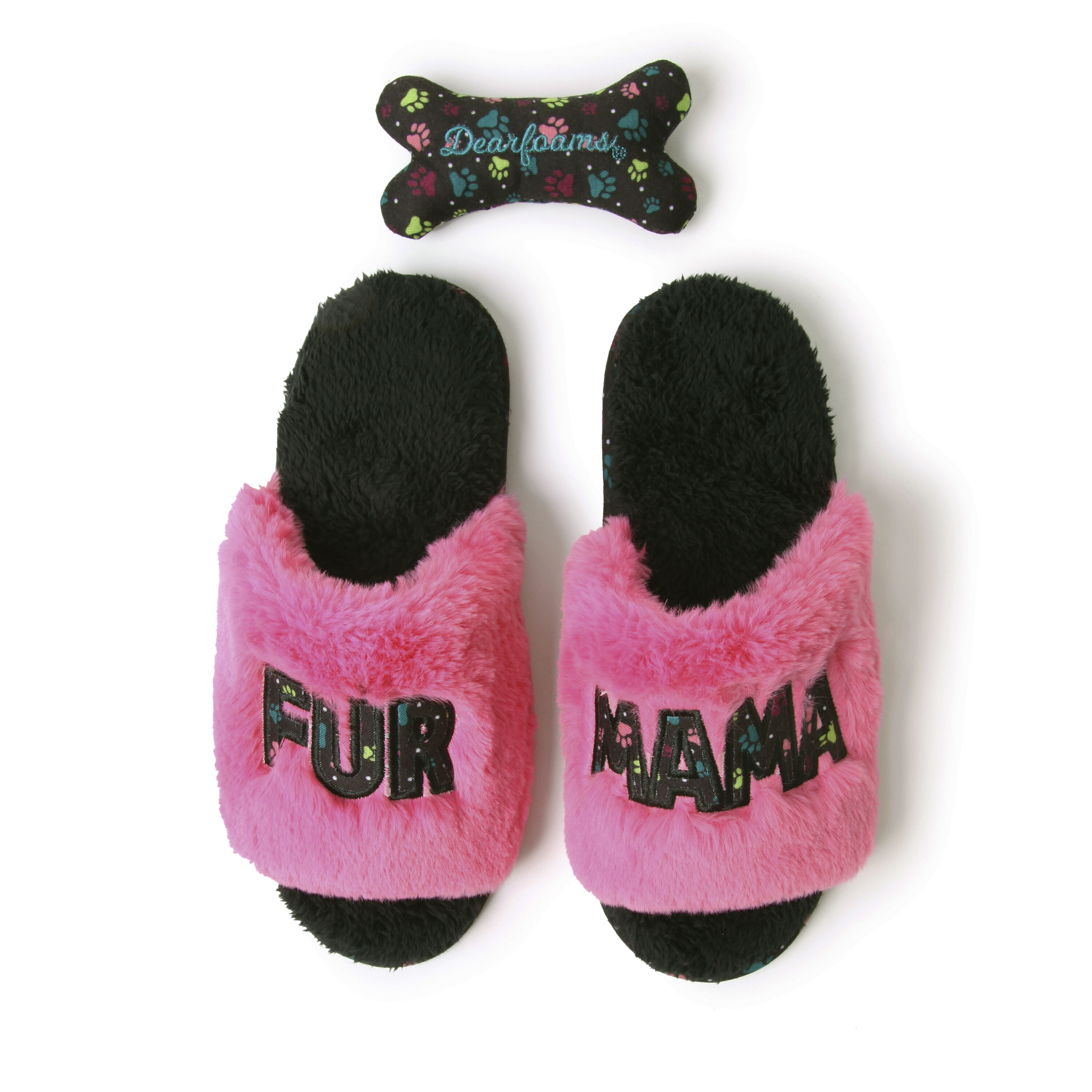 Women s Fur Mama Slide with Detachable Dog Toy