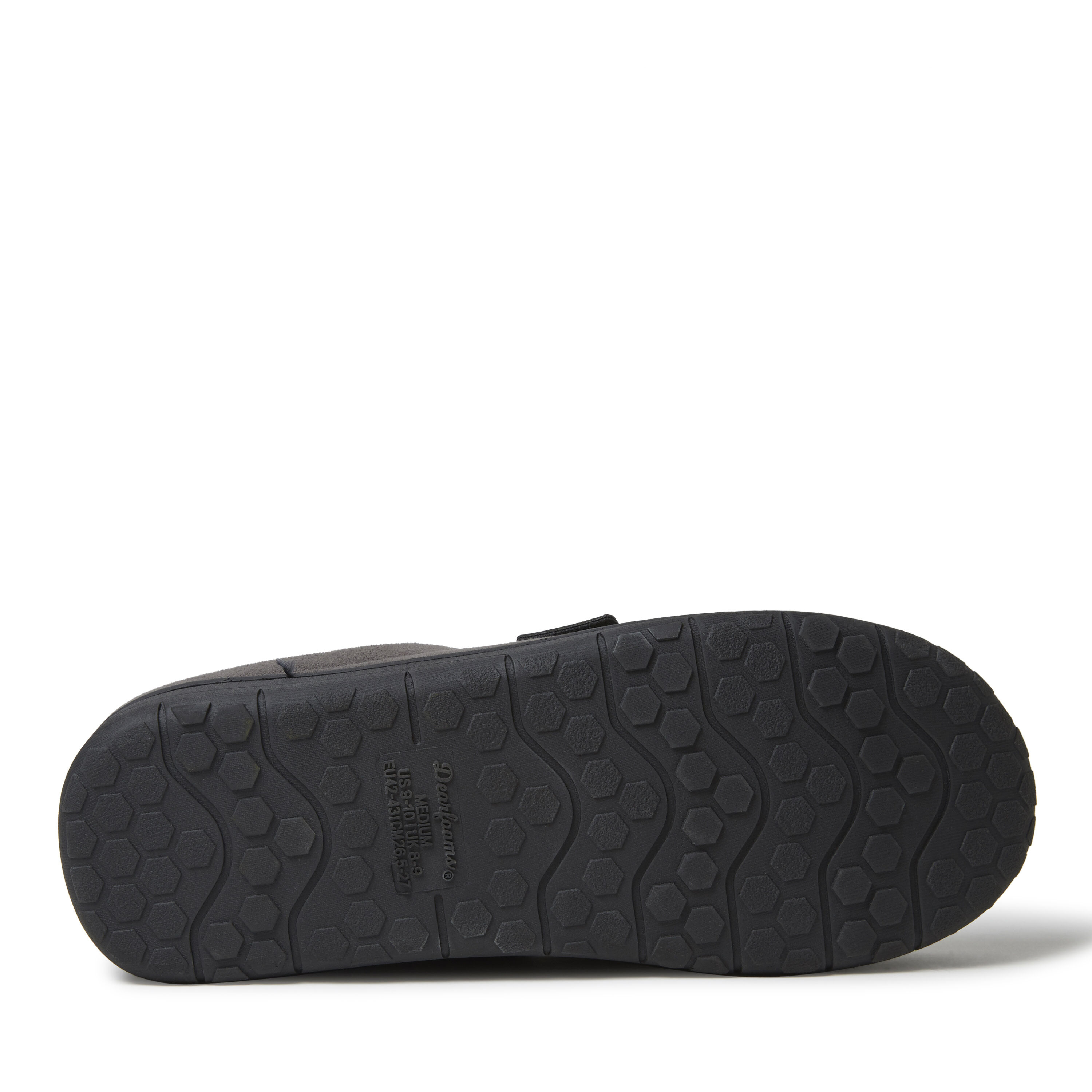 Men's dearfoams perforated microsuede clog slippers discount