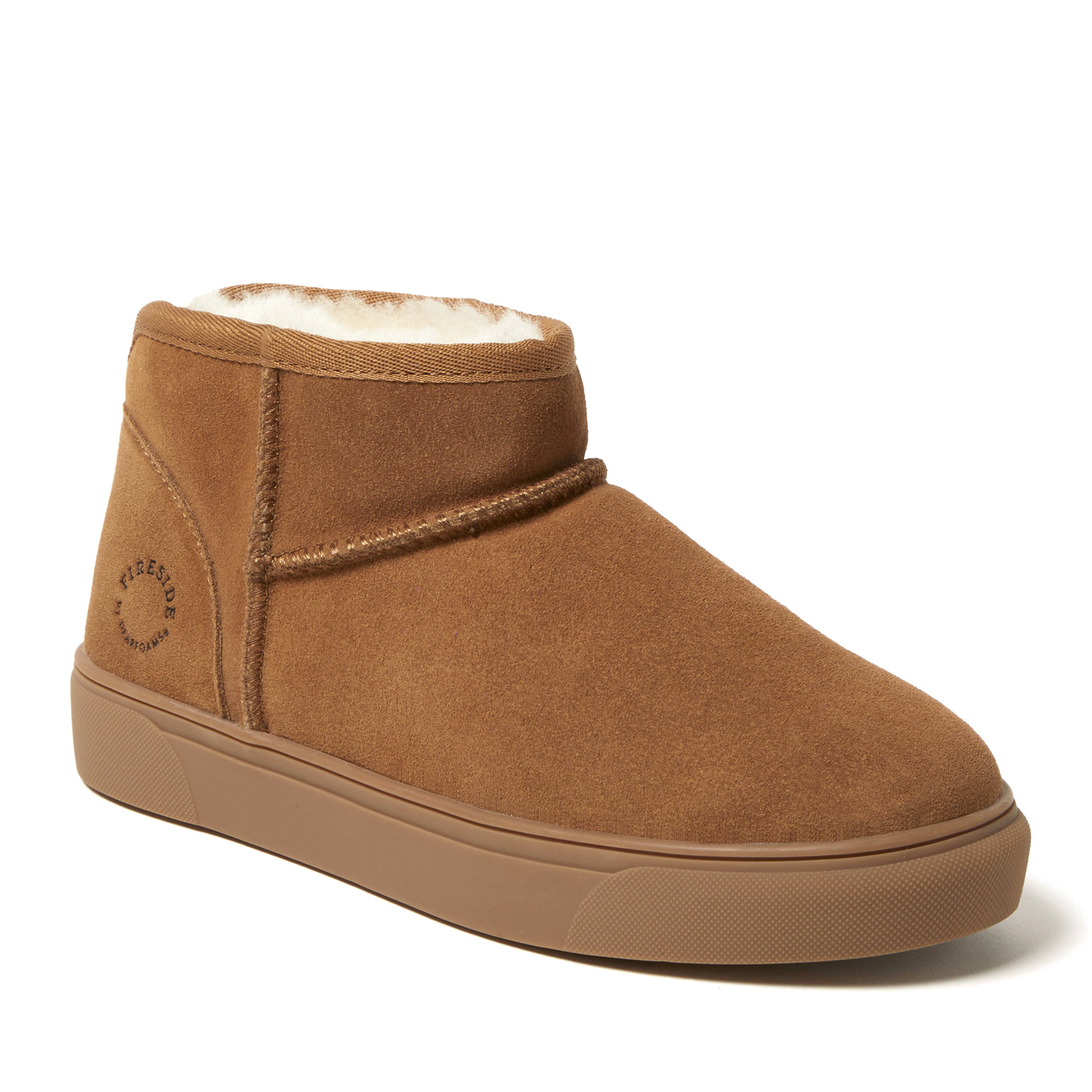 Women's Fireside by Dearfoams Bathurst Water-Resistant Genuine Shearling Micro Bootie