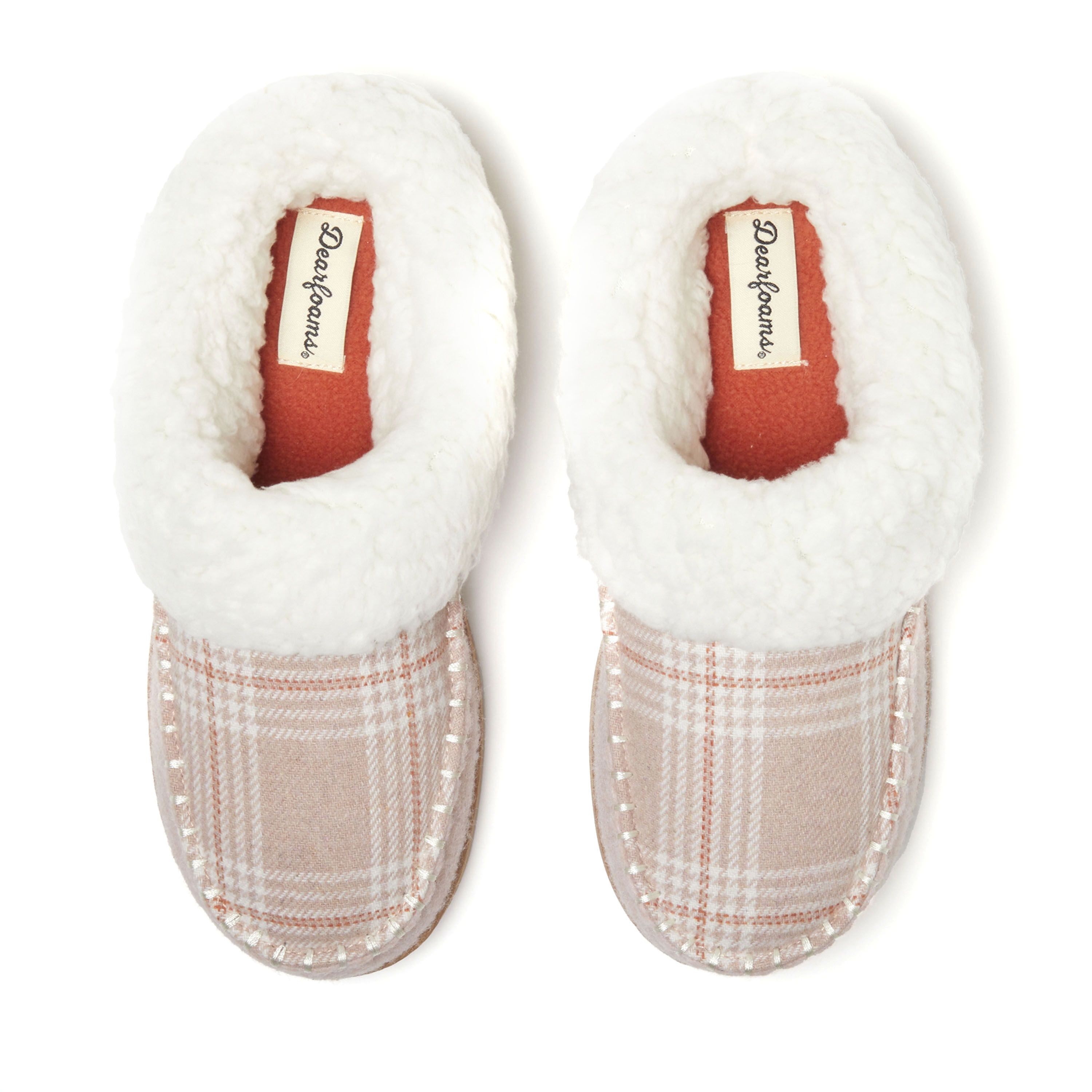 Women's plaid sales slippers