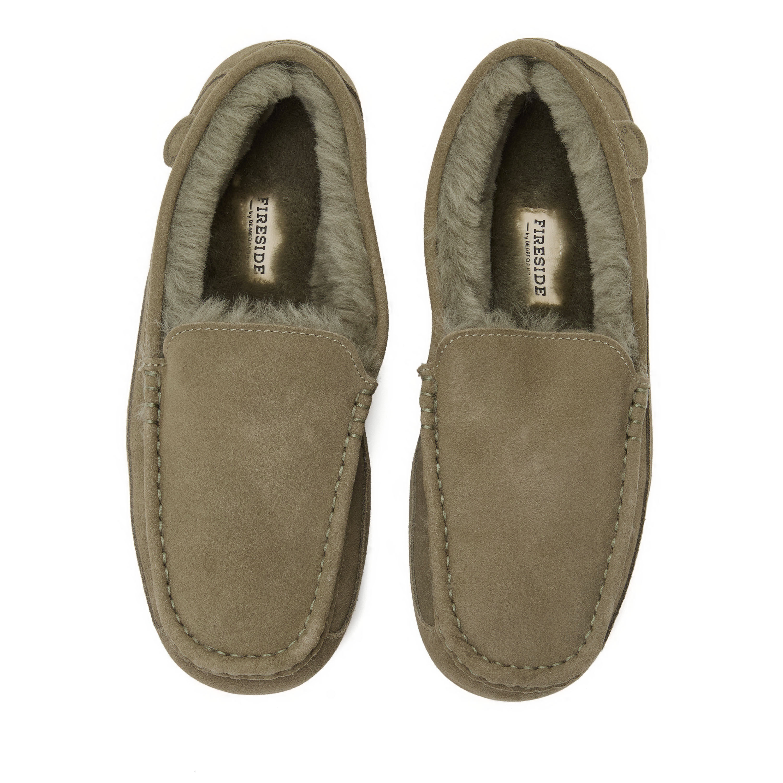 Men's Fireside by Dearfoams Melbourne Genuine Shearling Moccasin Slipper