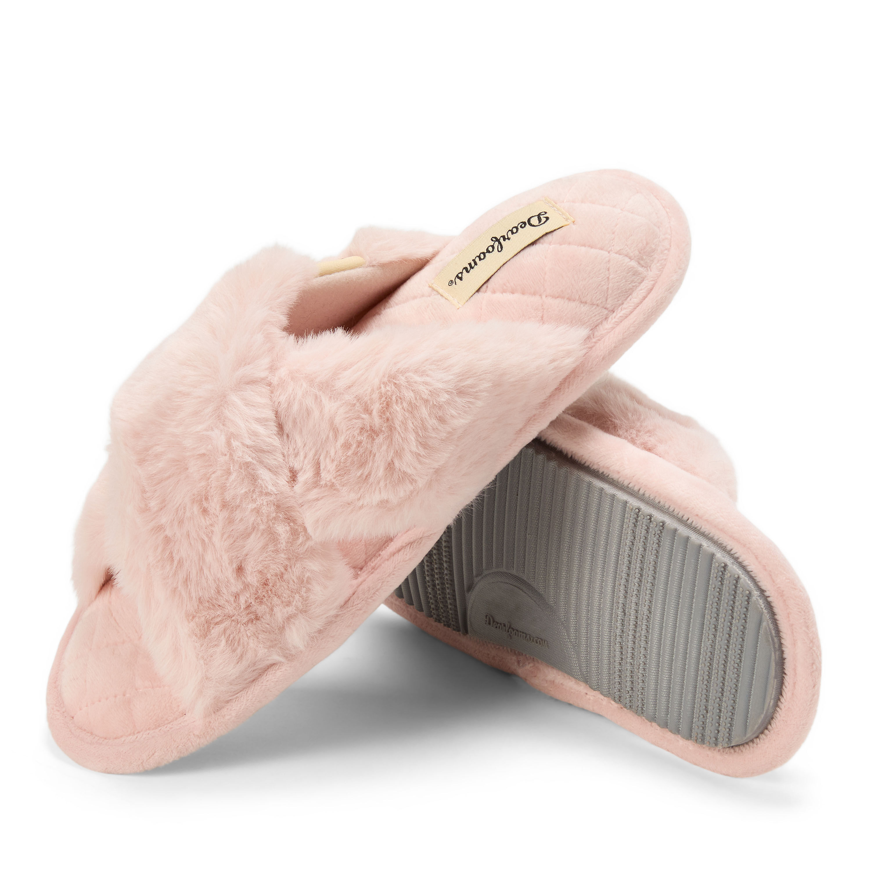 Women's Jessica Furry Crossband Slide Slipper