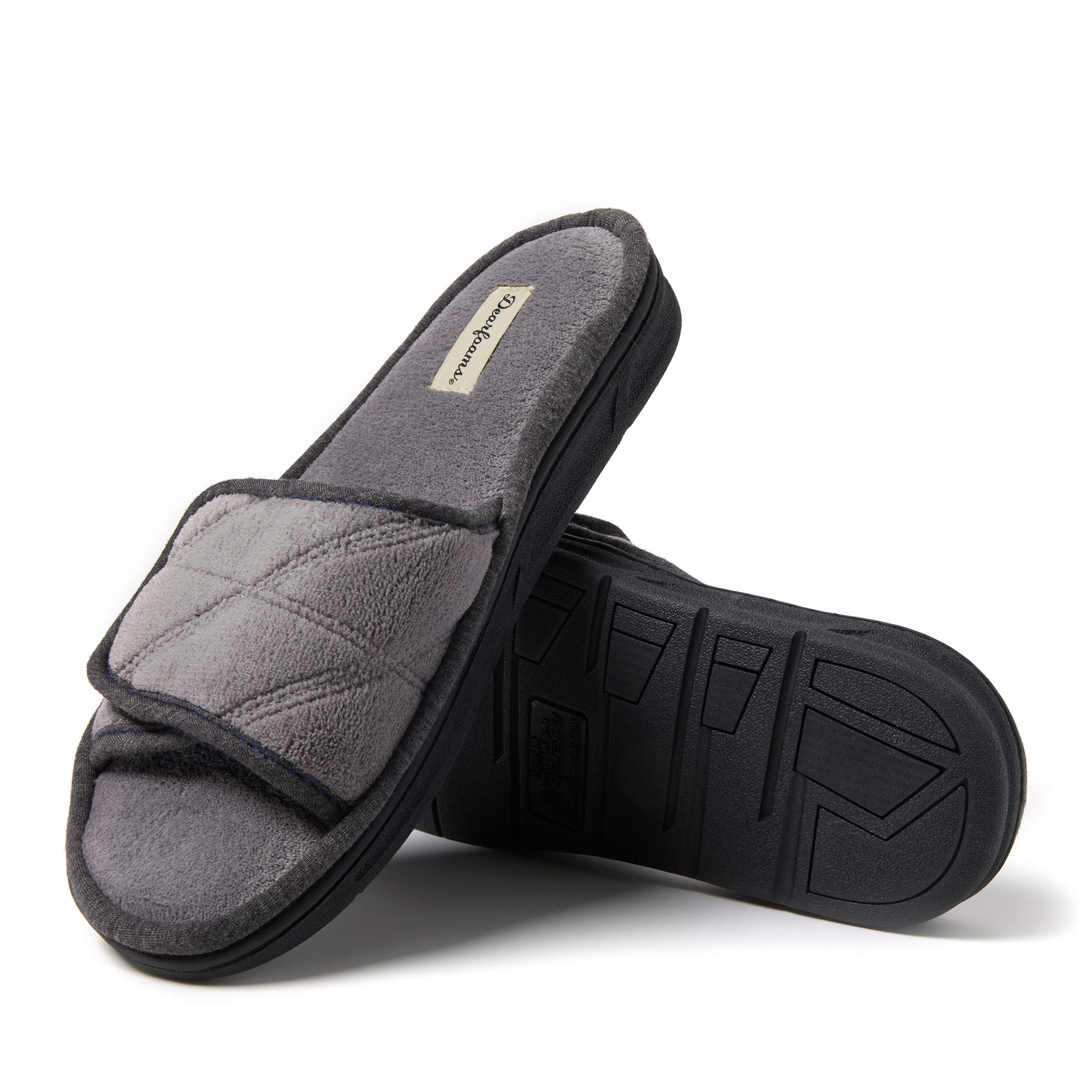 Men's cooper quilted terry adjustable slide slipper online