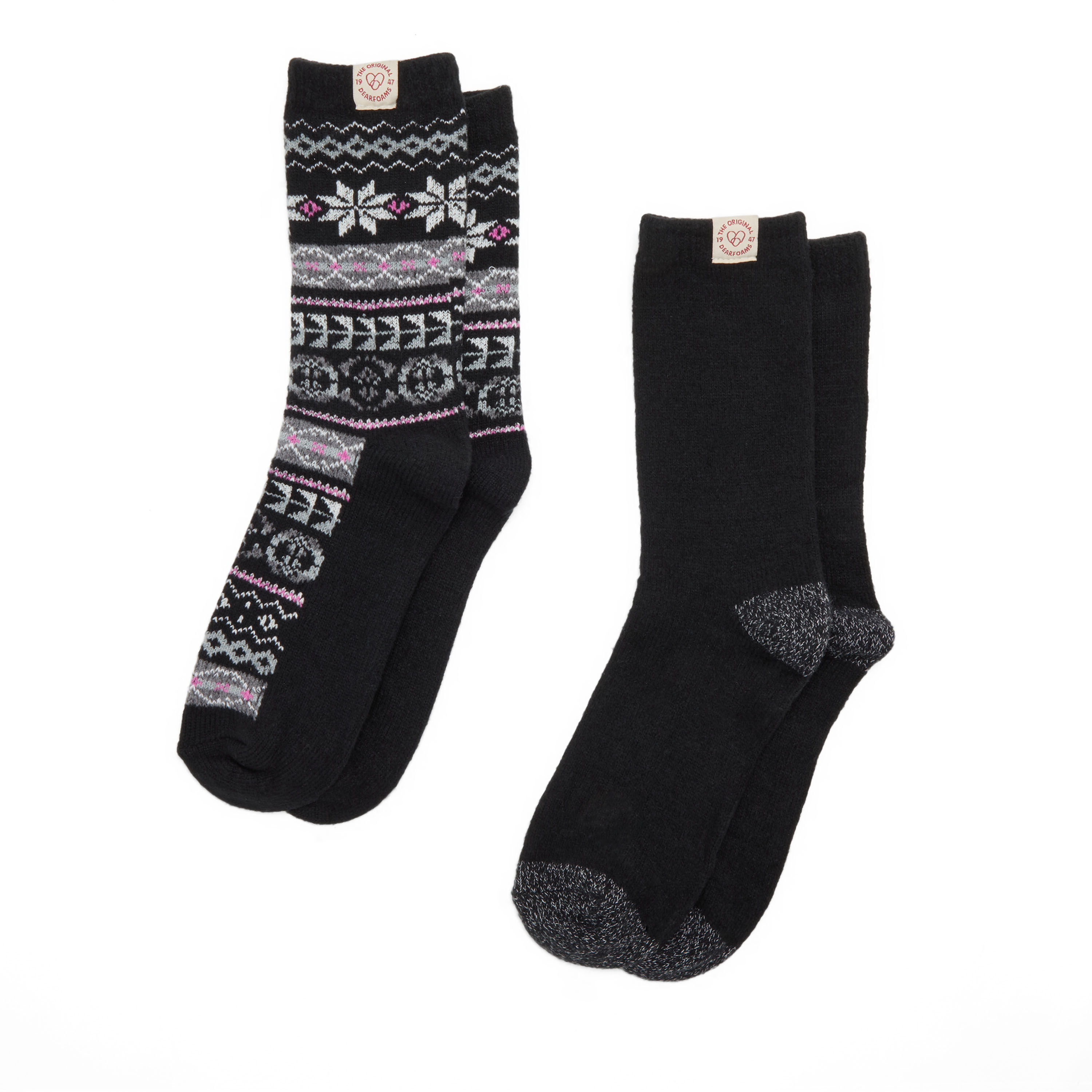 Ladies Fairaisle Crew Socks