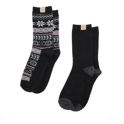 Ladies Fairaisle Crew Socks