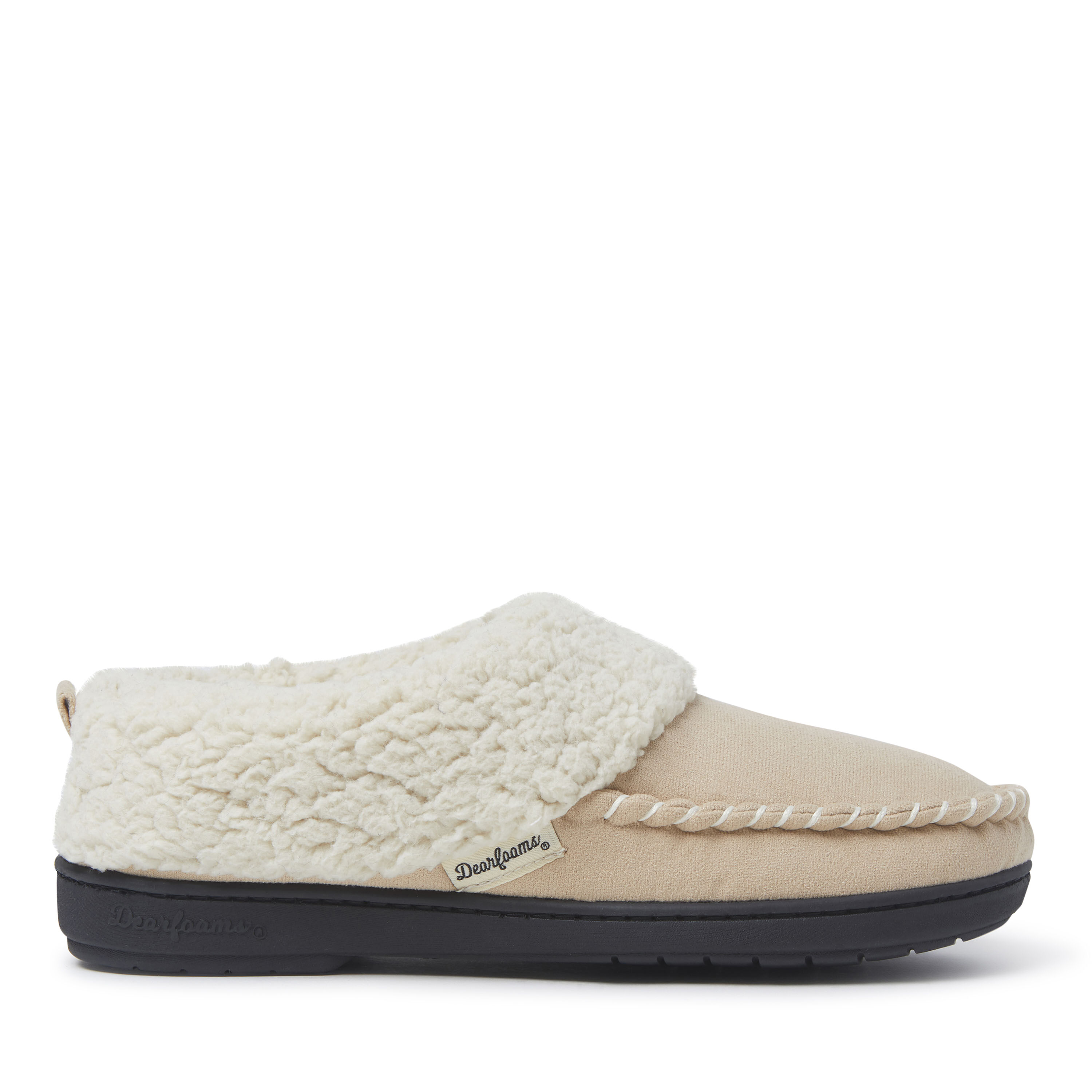Women's Microsuede Clog Slipper with Whipstitch
