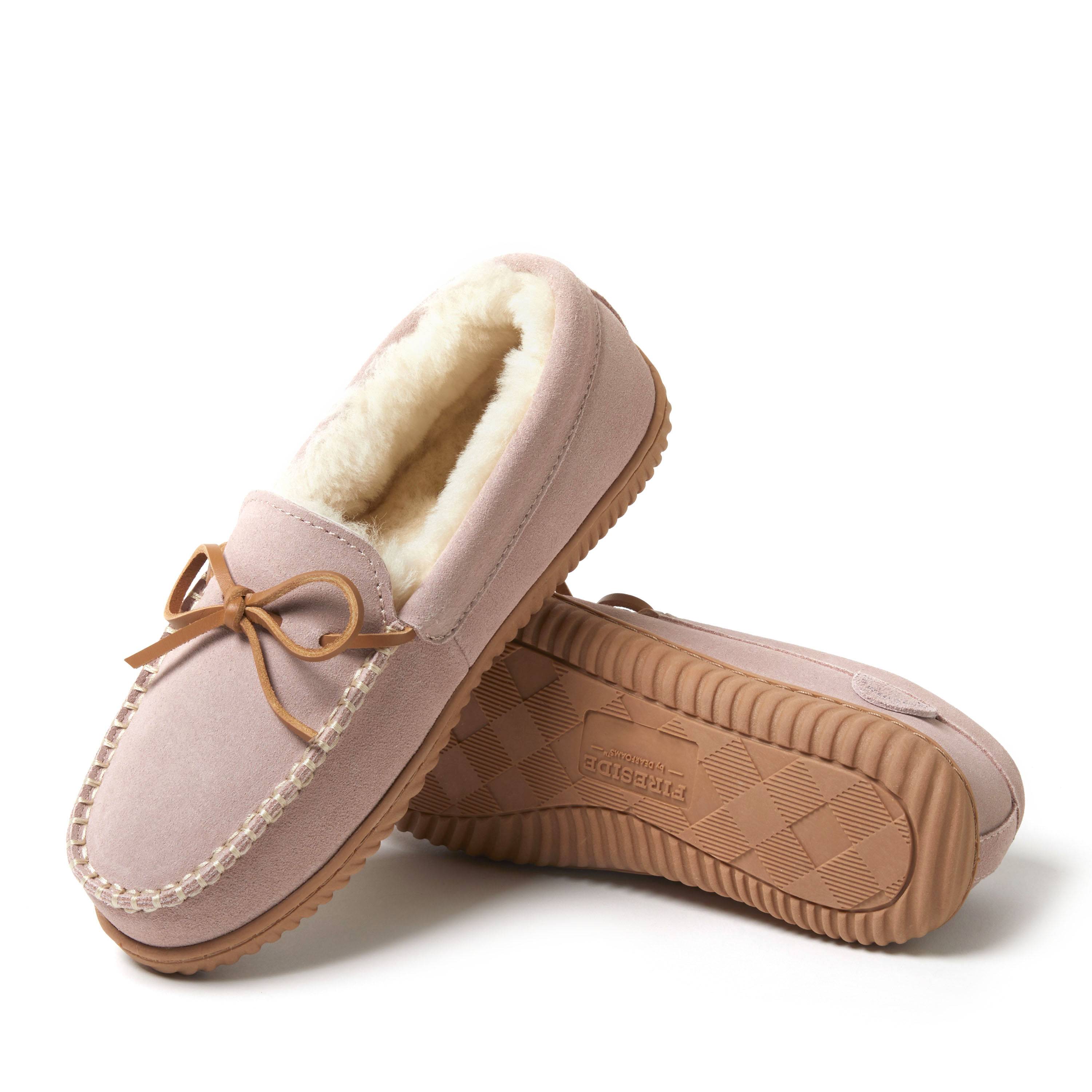 Women's hot sale shearling moccasins
