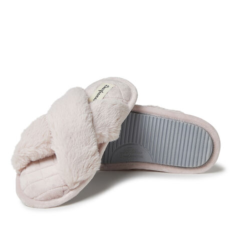 Designer Slides Fluffy Slippers Indoor Flat Faux Fur Sandals Letter Decor  Shoes