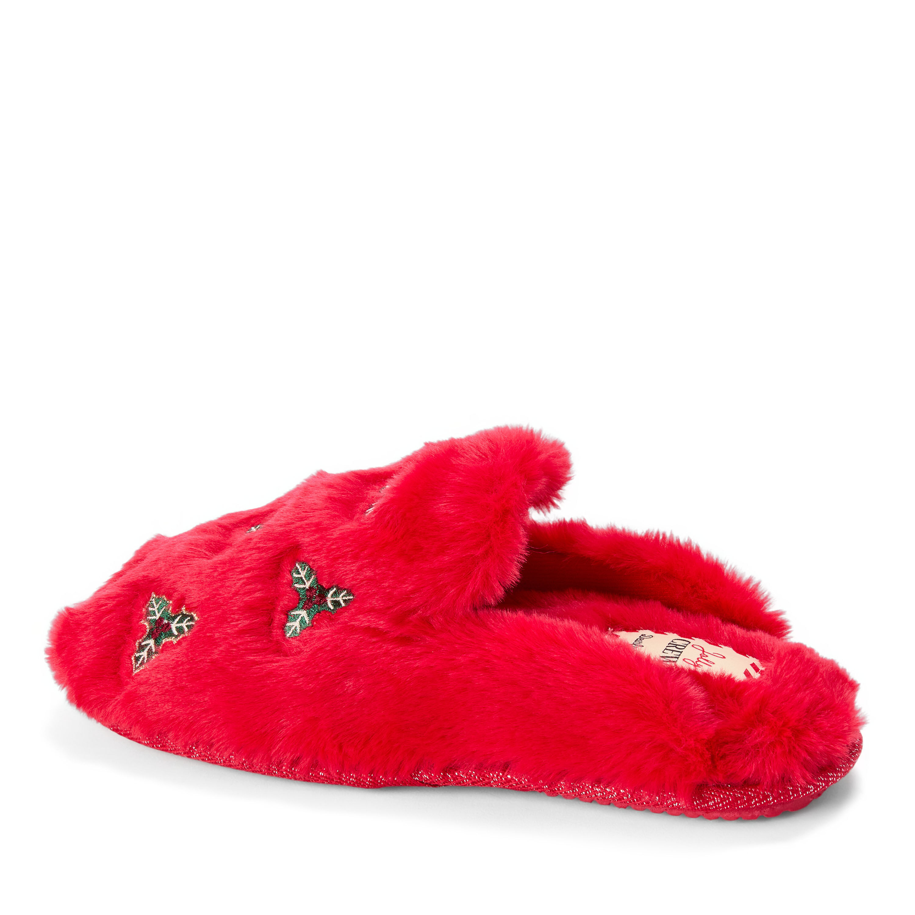 Women's Holiday Fur Shaped Tab Scuff