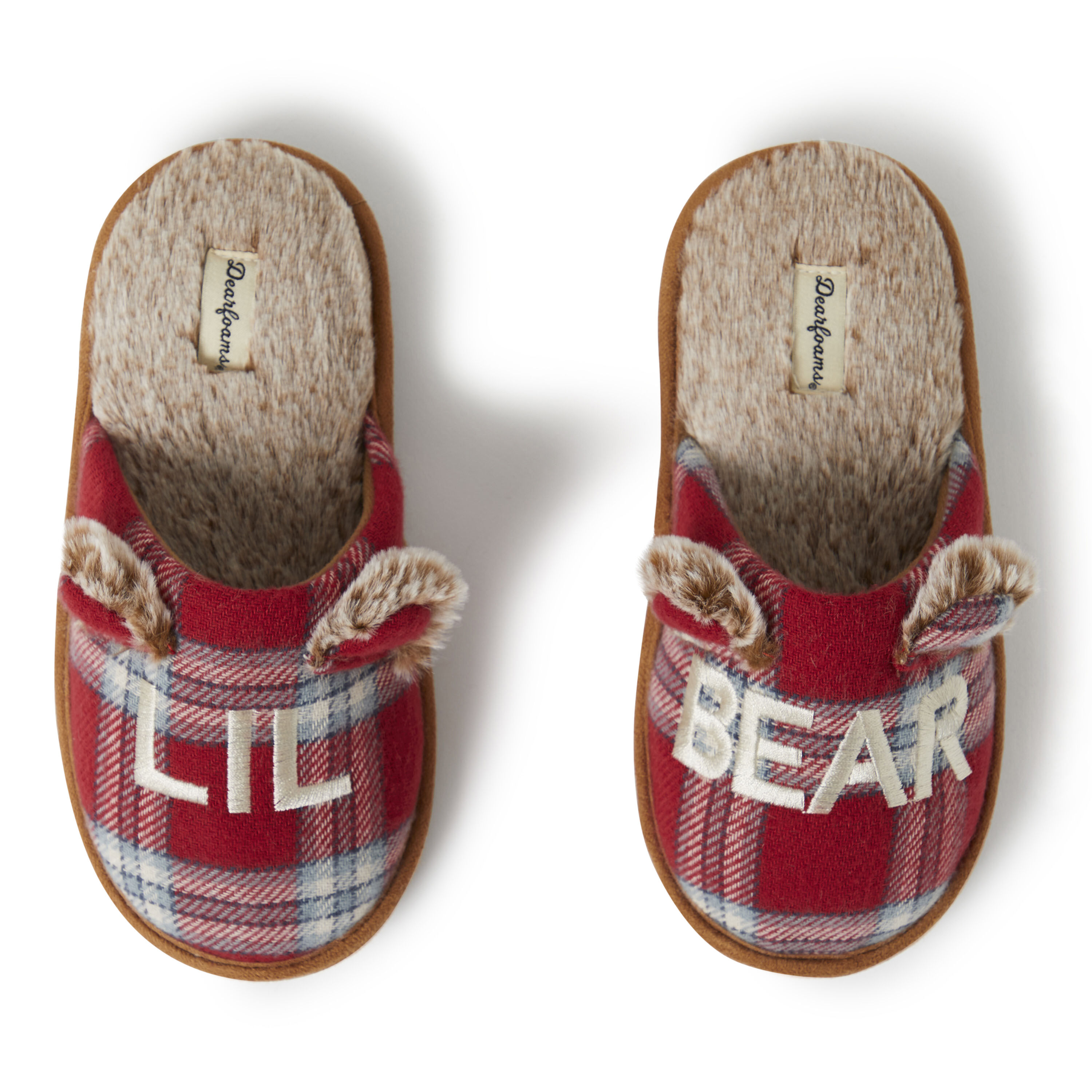 Dearfoams lil shop bear slippers