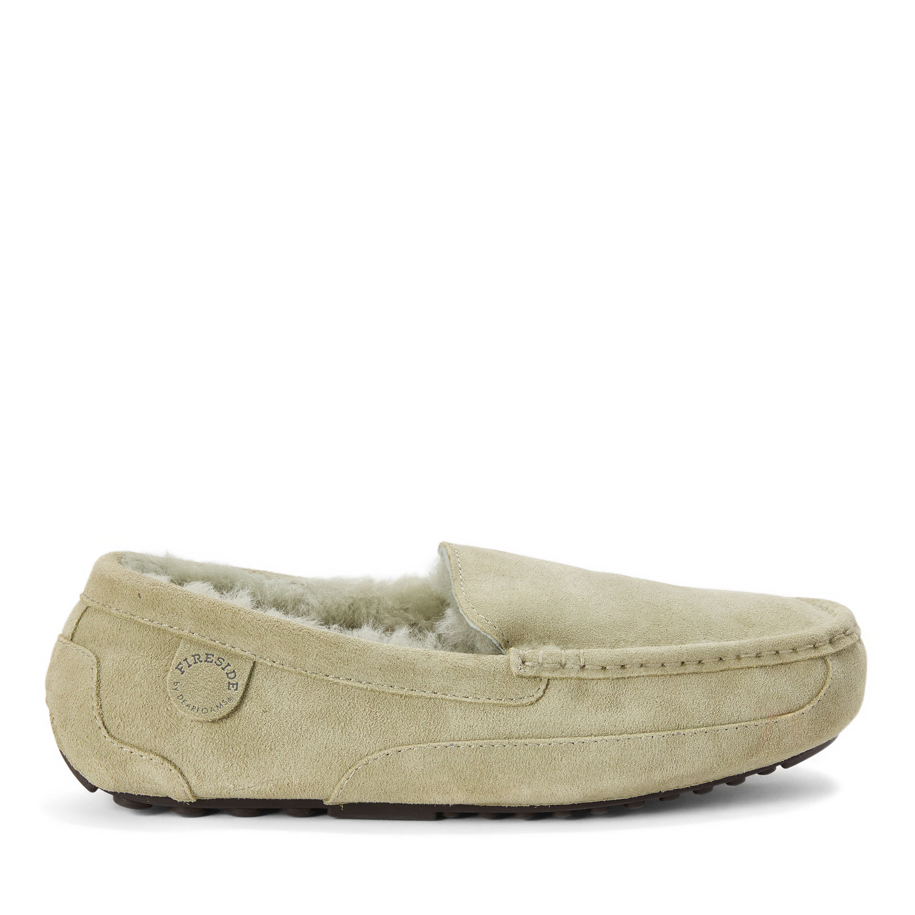 Men's Fireside by Dearfoams Melbourne Genuine Shearling Moccasin Slipper