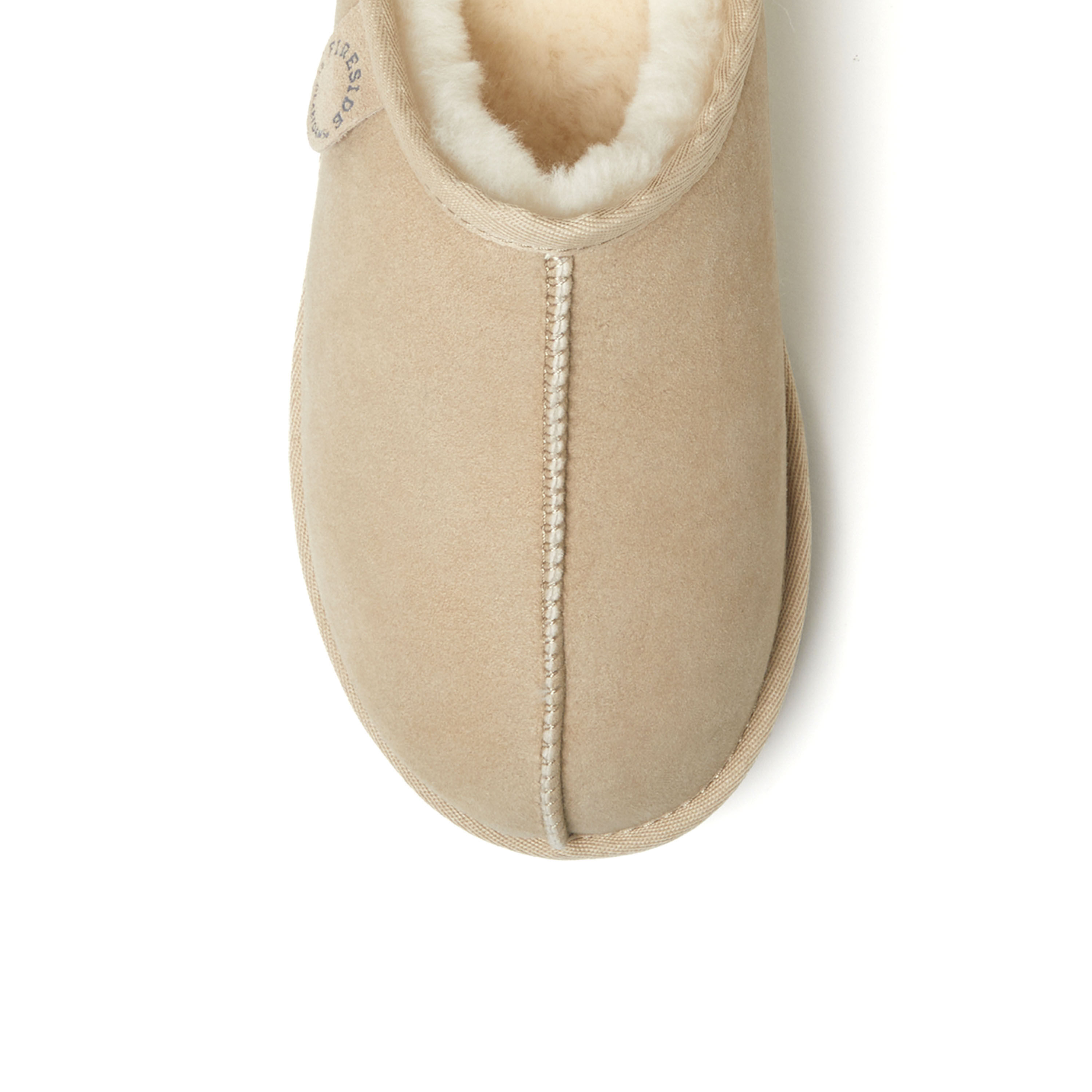 Men's Fireside by Dearfoams Grafton Genuine Shearling Clog Slipper with Woven Accent