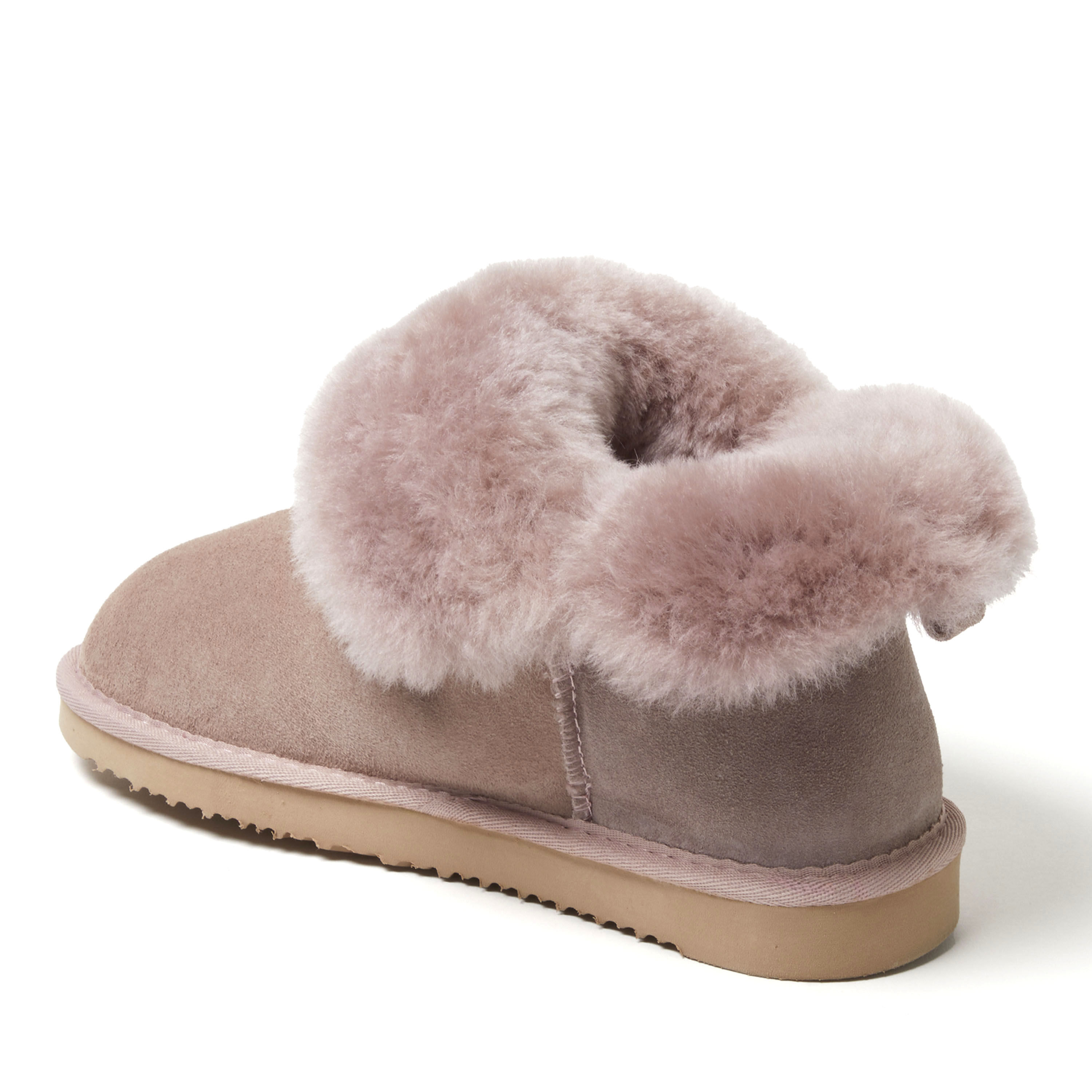 Women's Fireside by Dearfoams Perth Genuine Shearling Foldover Boot Slipper