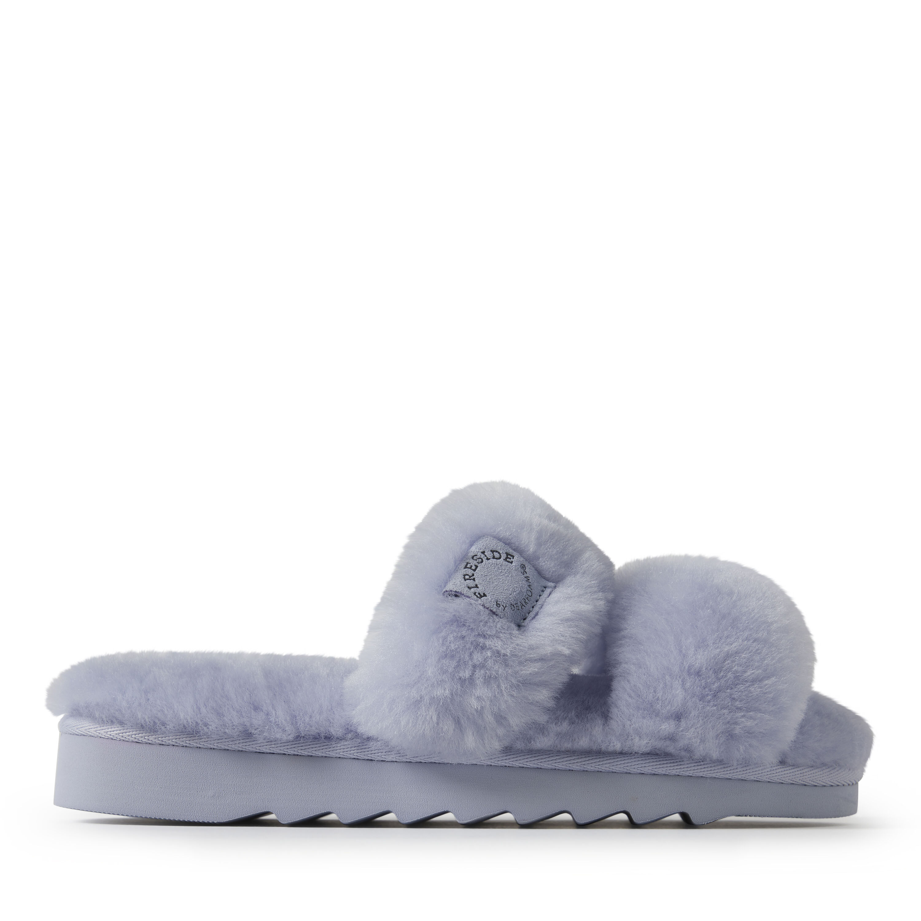 Women's Fireside by Dearfoams Benalla Shearling Double Band Slide