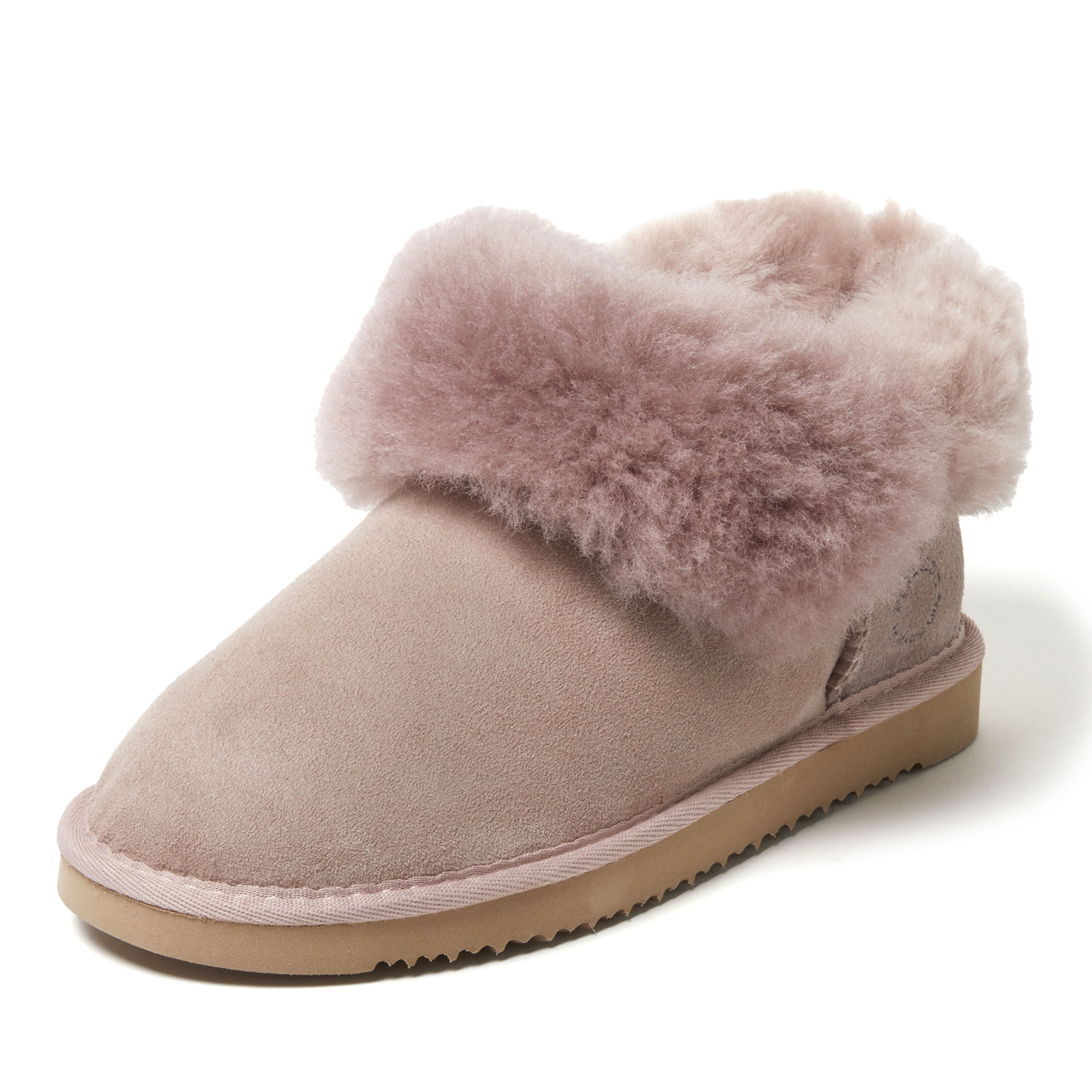 Women's Fireside by Dearfoams Perth Genuine Shearling Foldover Boot Slipper
