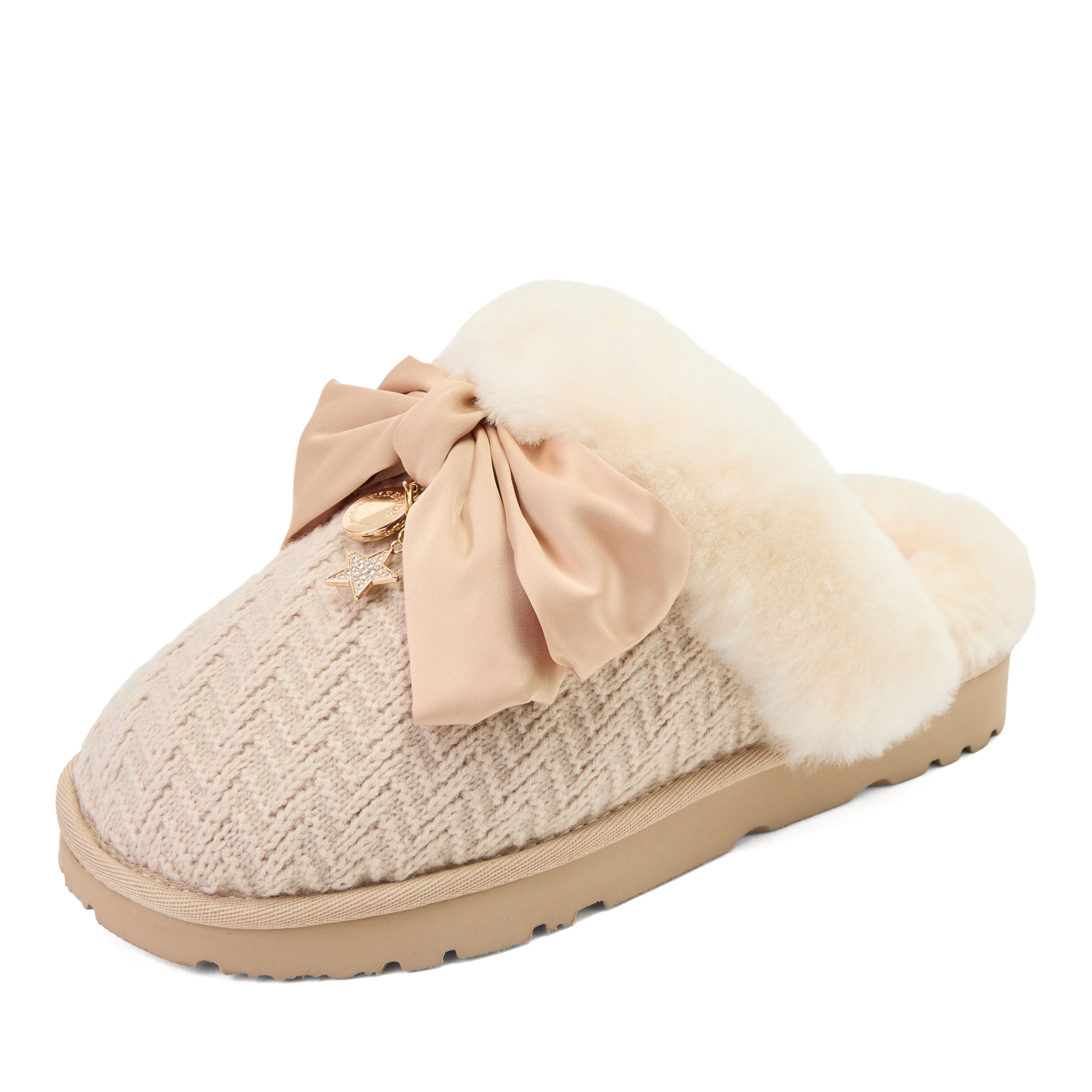 Daniella Karagach&rsquo;s Women's Fireside Knit Shearling Scuff
