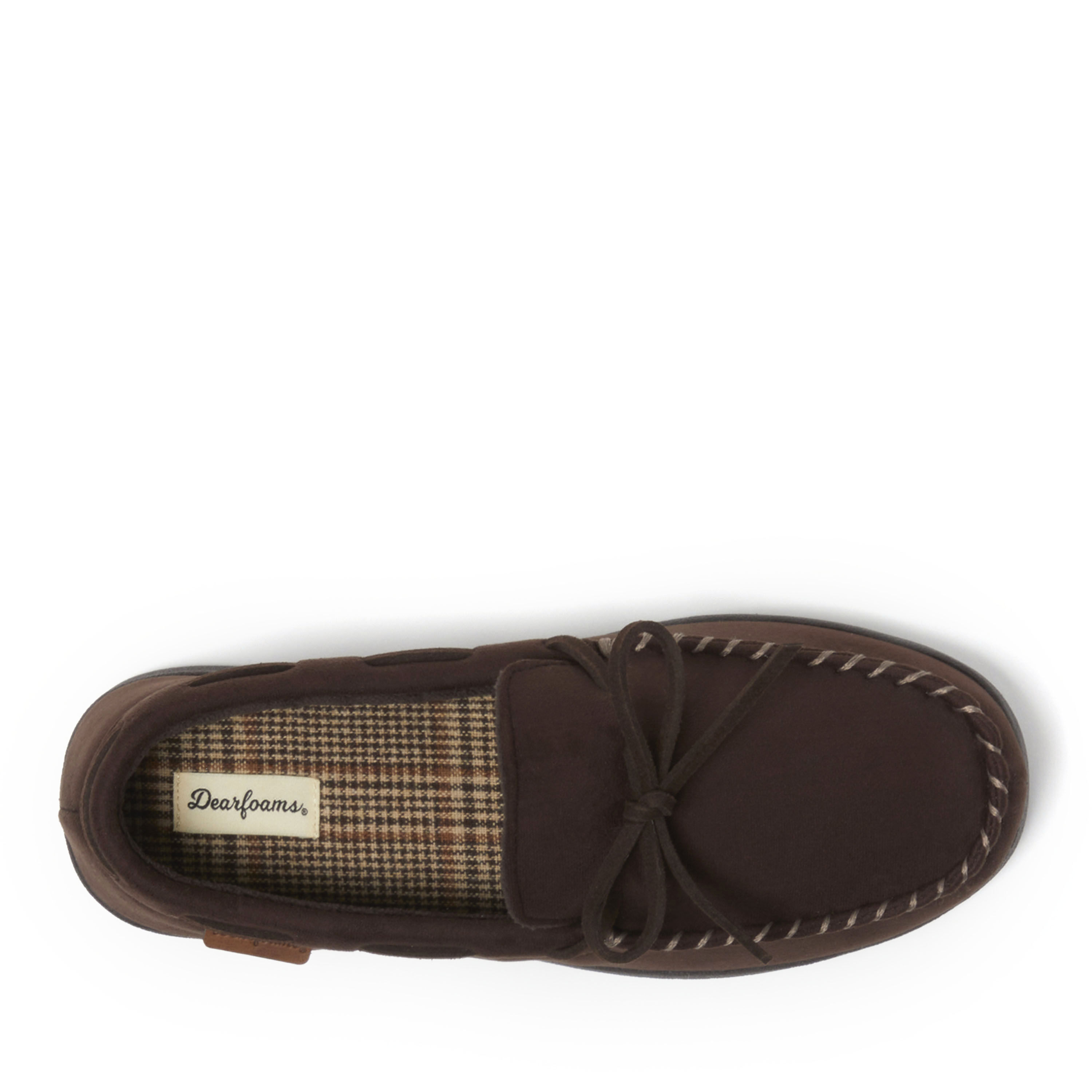 Men's Toby Microsuede Moccasin with Tie and Whipstitch