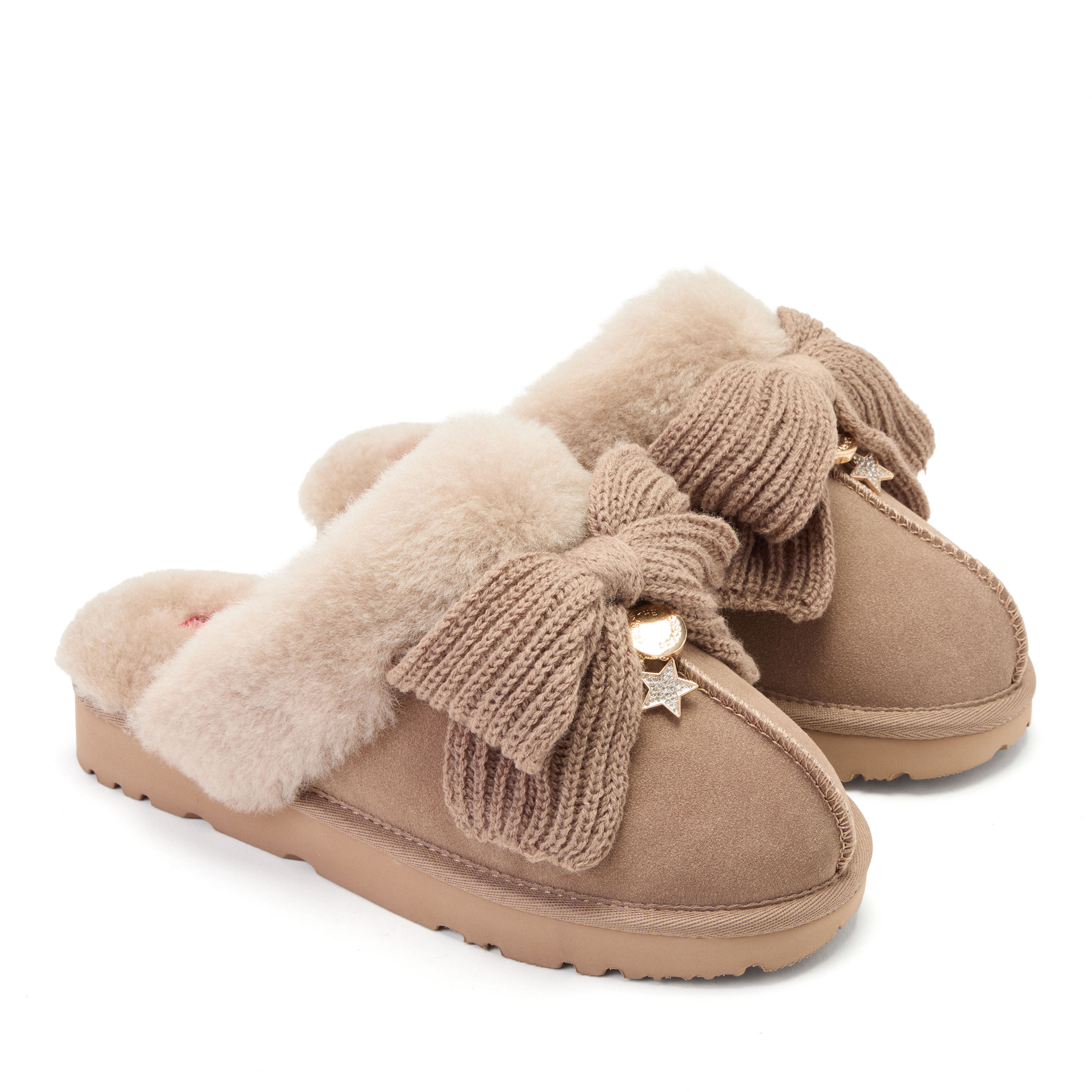 Daniella Karagach's Women's Fireside Suede Shearling Scuff