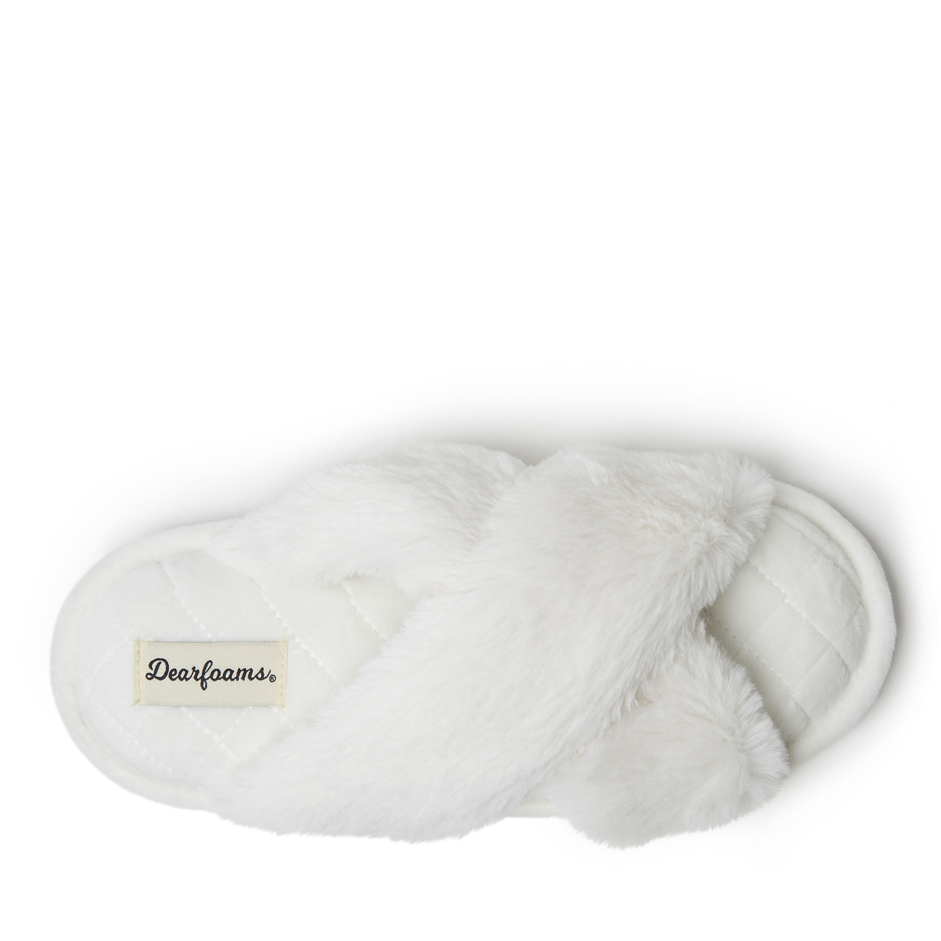Women's dearfoams faux 2025 fur thong slippers