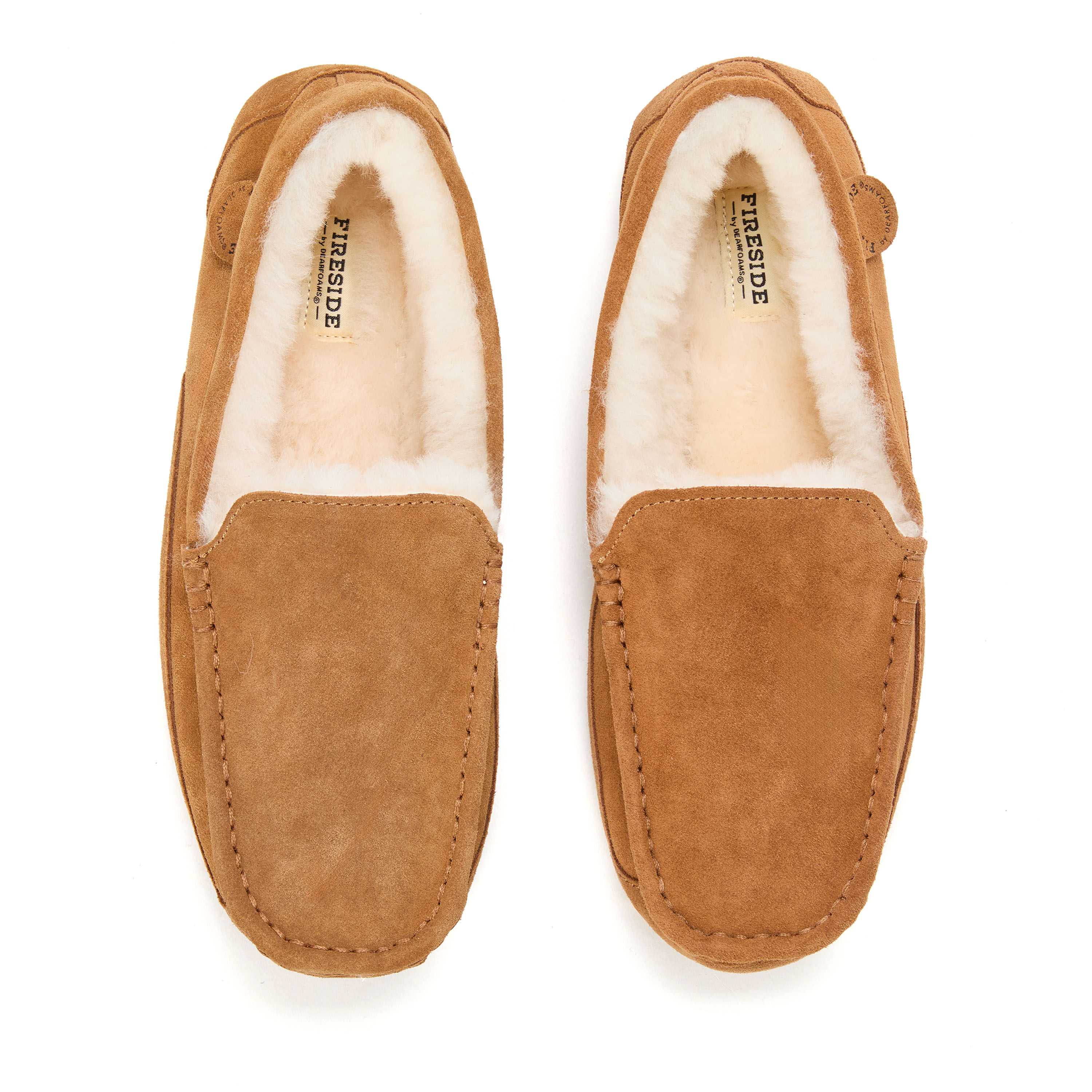 Men's Fireside by Dearfoams Melbourne Genuine Shearling Moccasin Slipper