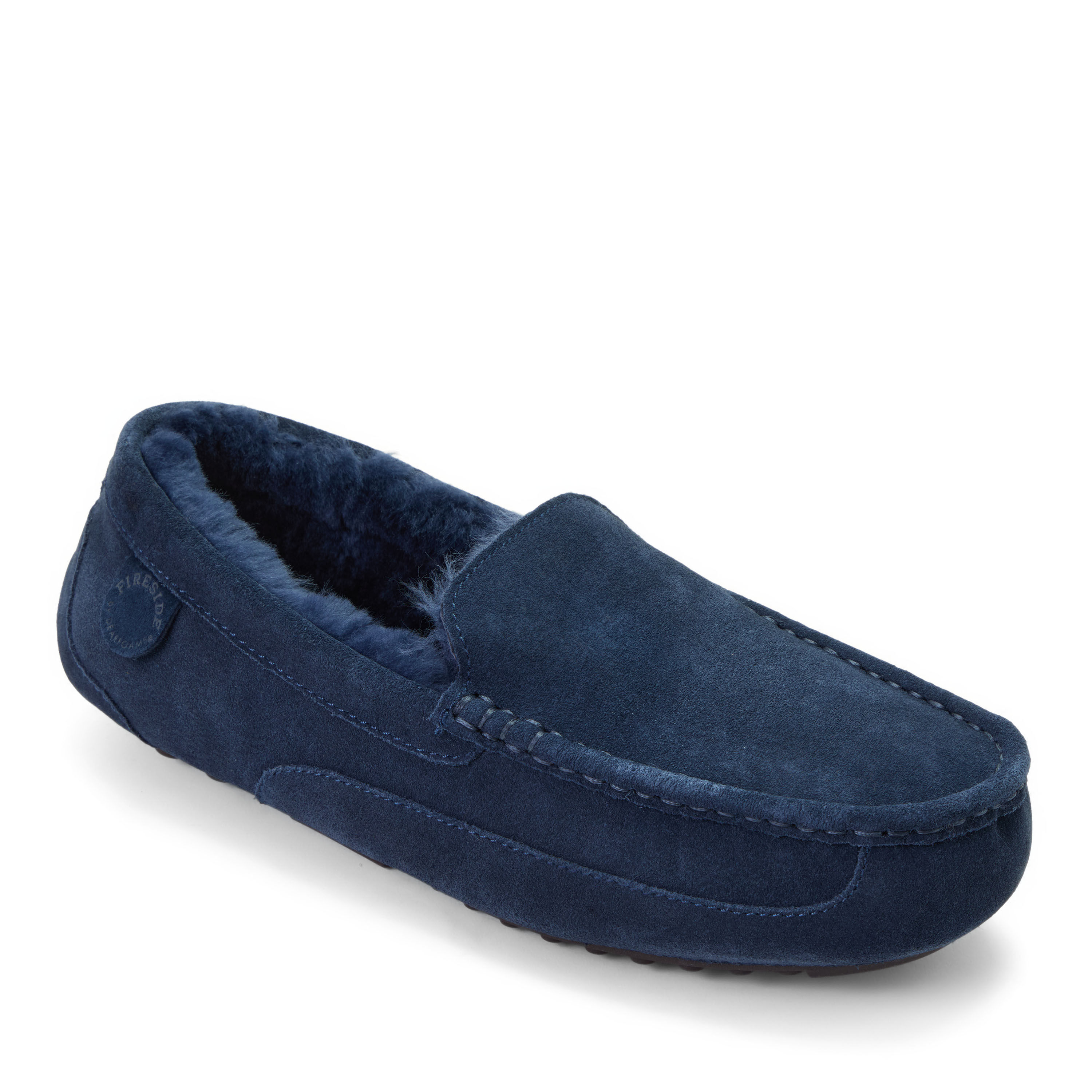 Men's Fireside by Dearfoams Melbourne Genuine Shearling Moccasin Slipper