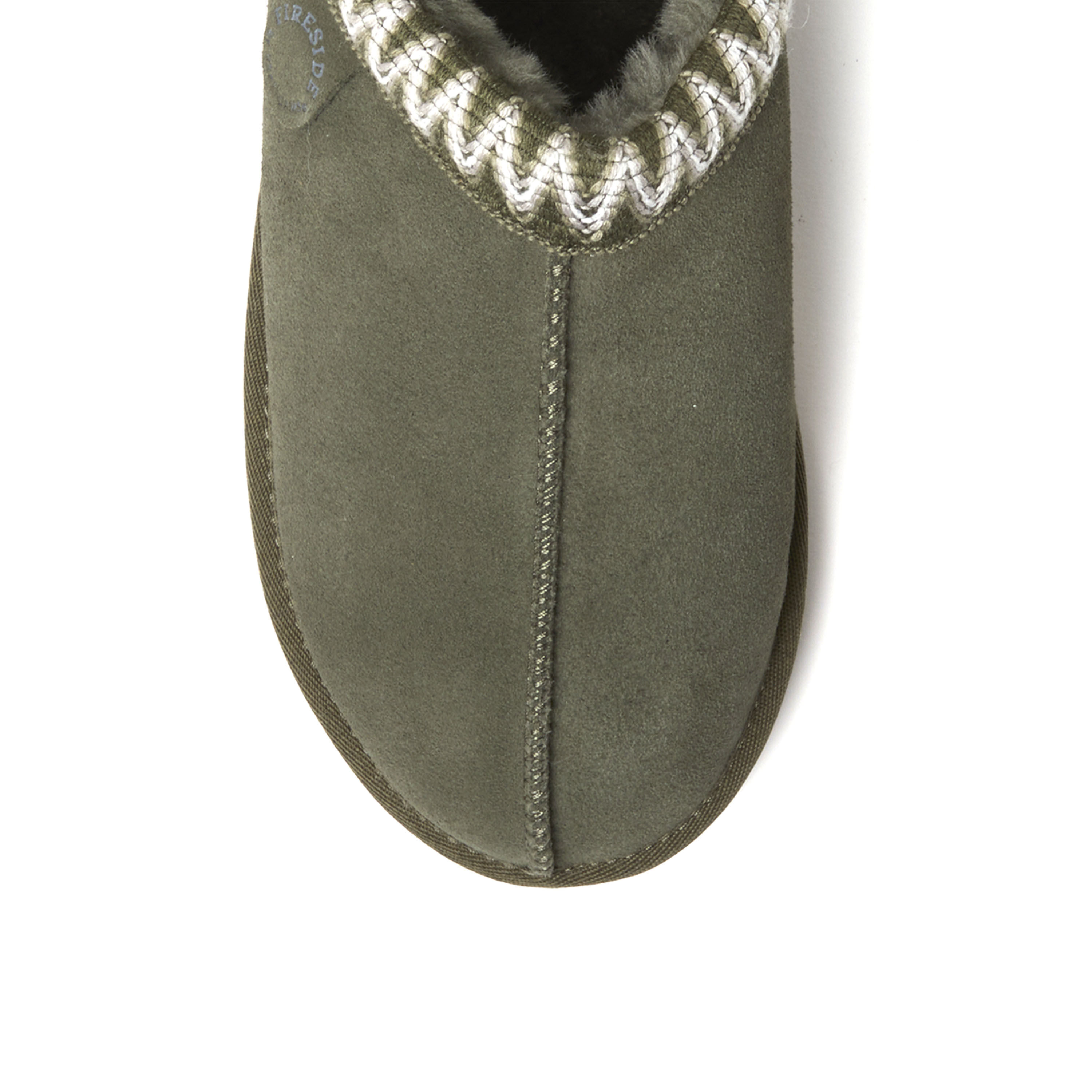 Men's Fireside by Dearfoams Grafton Genuine Shearling Clog With Taping