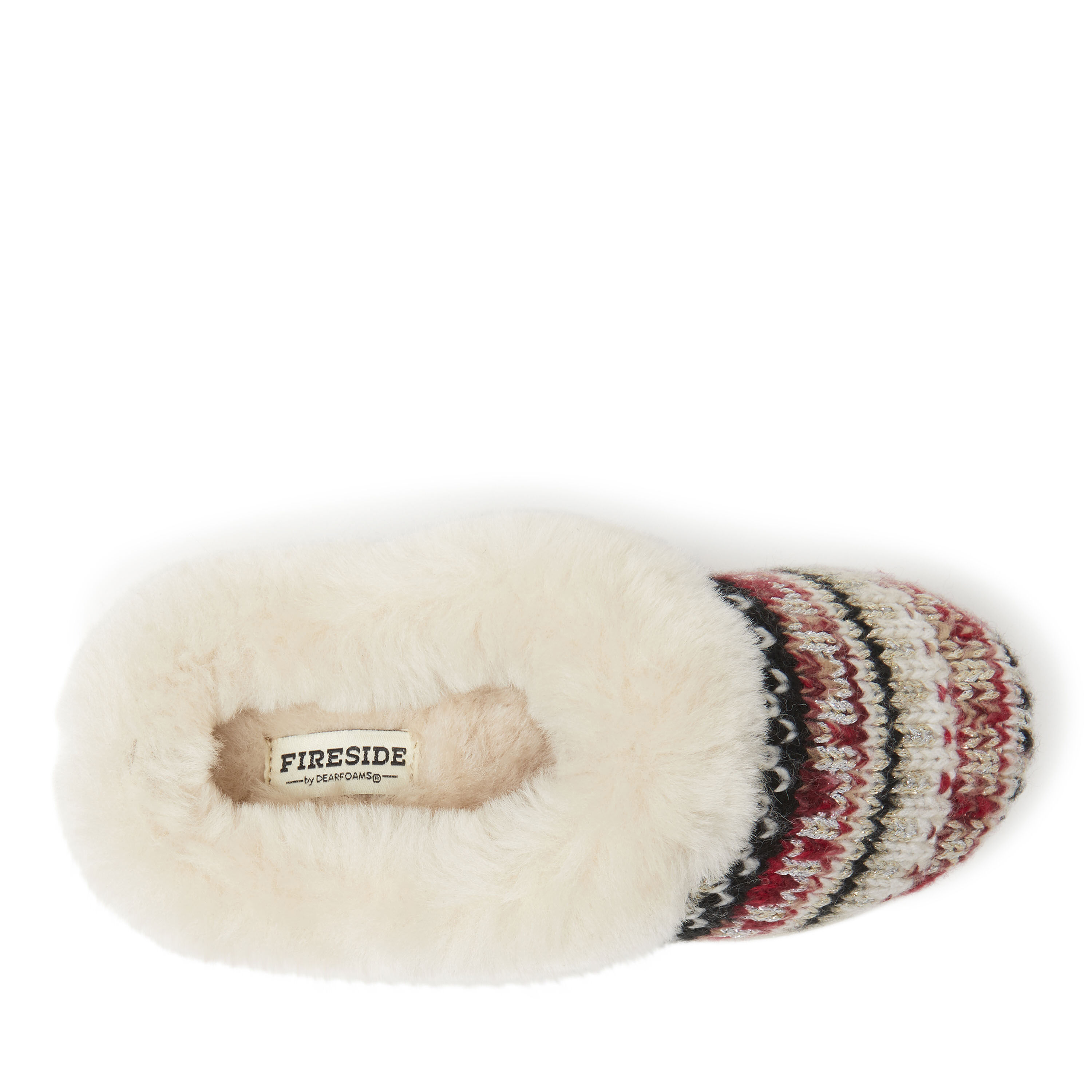 Women's Adelaide Sparkle Fairisle Knit & Genuine Shearling Clog Slipper