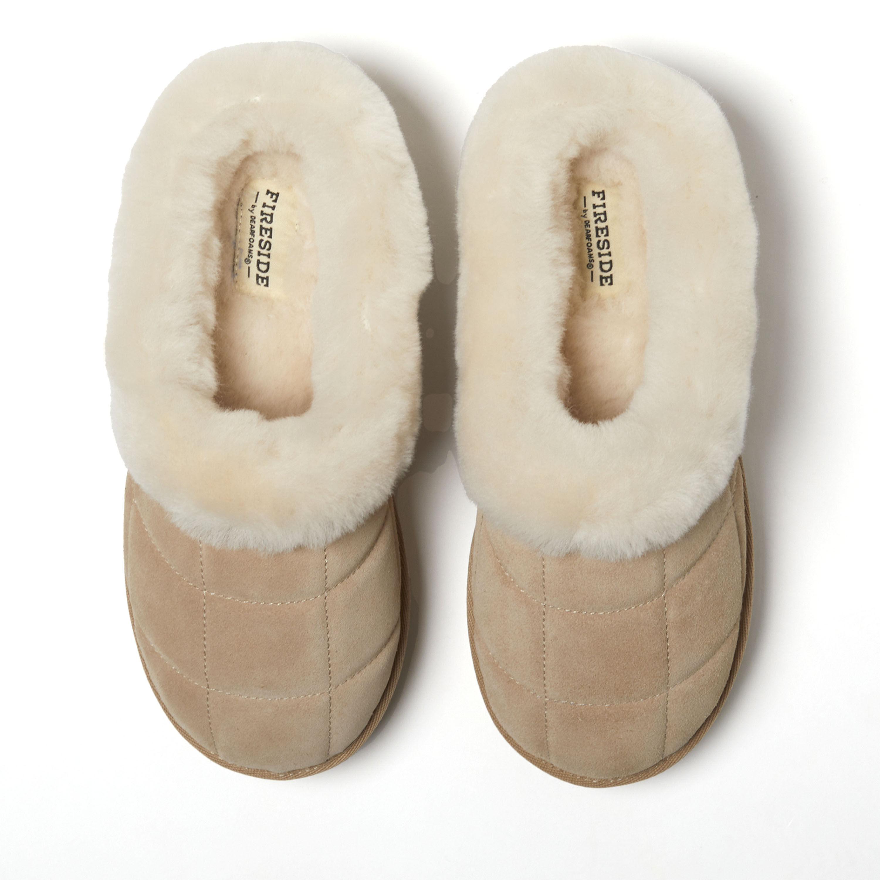 Women's Fireside by Dearfoams Bendigo Genuine Shearling Quilted Platform Clog