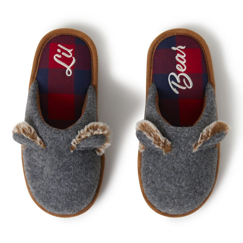 Kid's Family Scuff with Lil Bear Embroidery