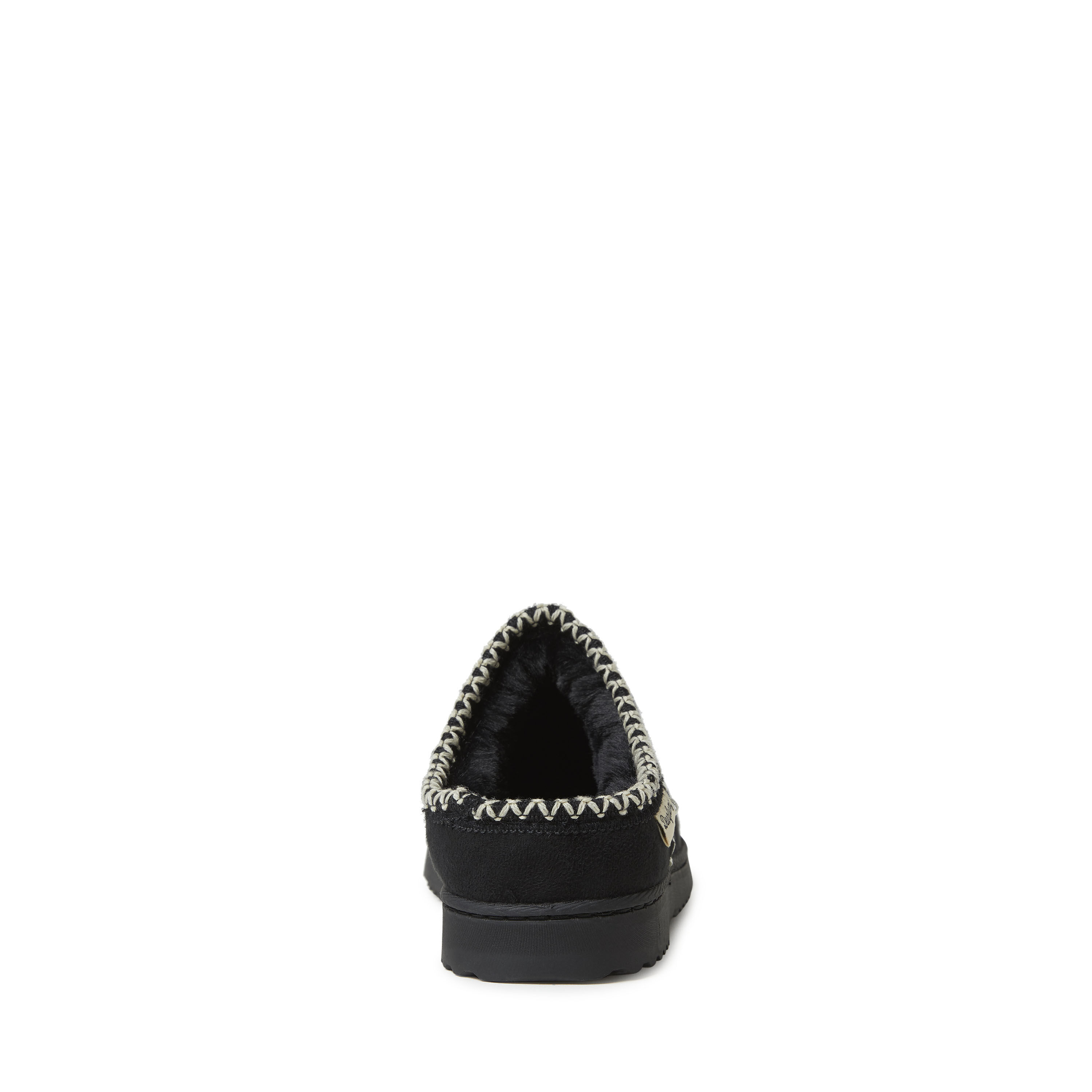 Women's Microsuede Clog Slipper with Faux Fur