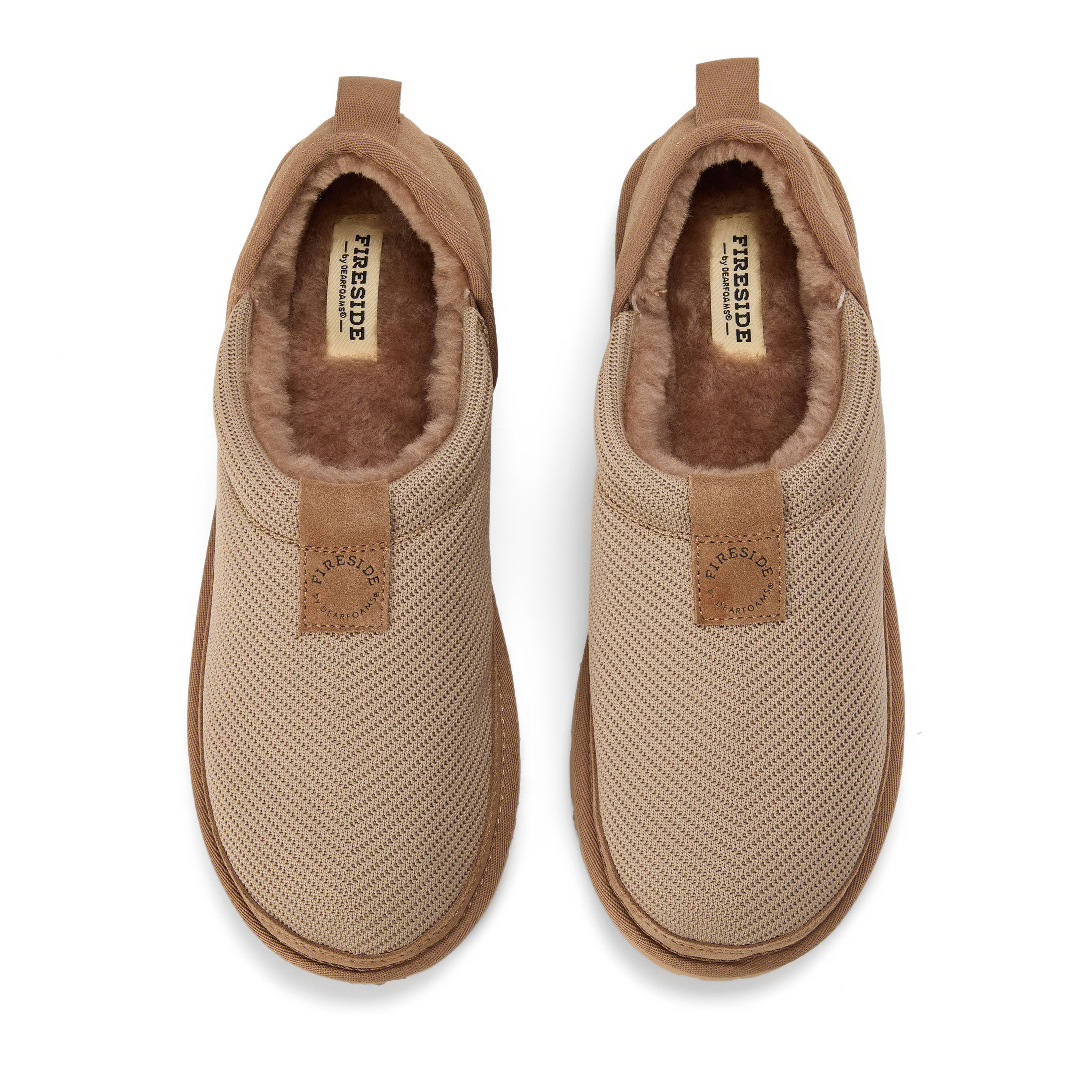 Women's Fireside by Dearfoams Sport Knit And Suede Slip On Shoetie - Water Repellent