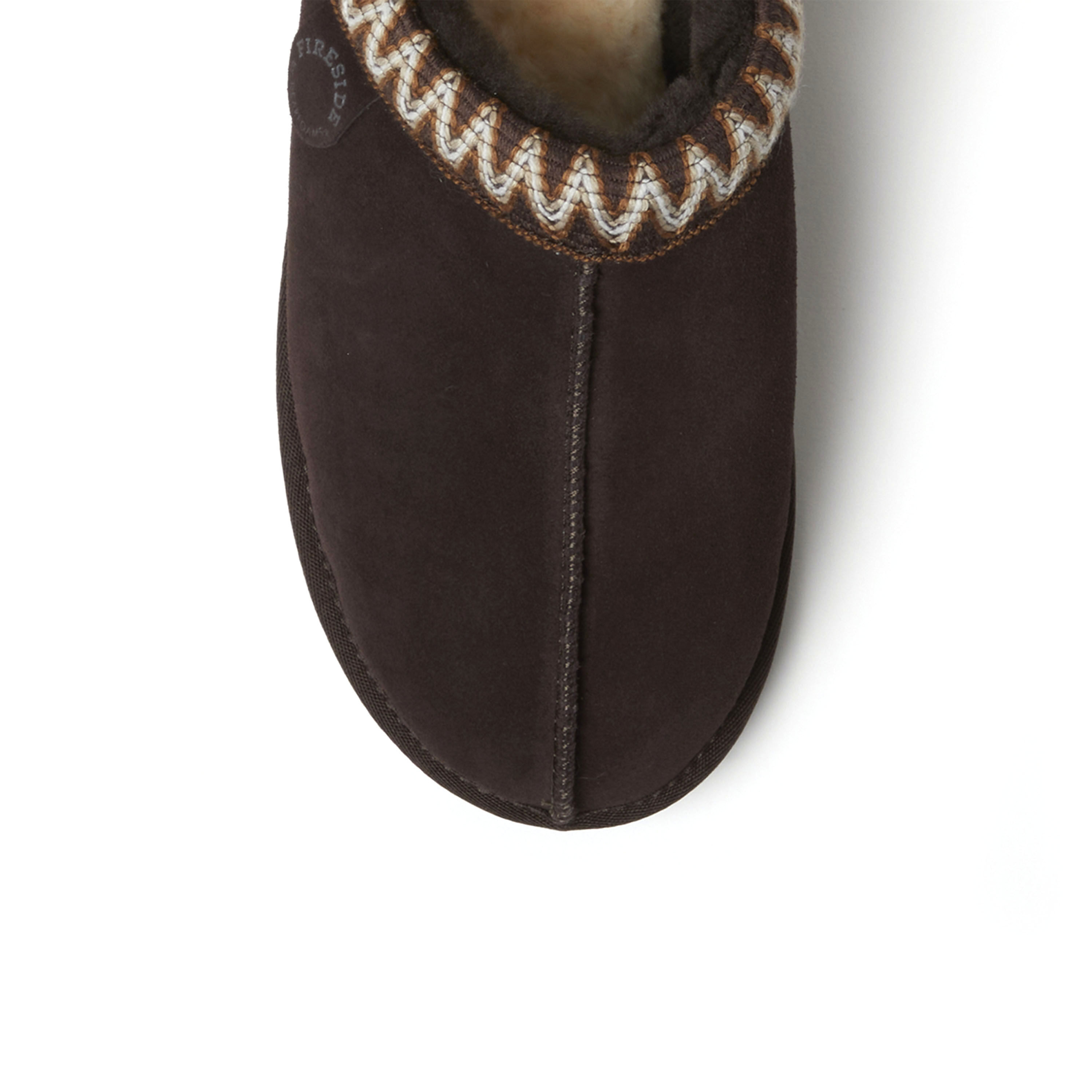 Men's Fireside by Dearfoams Grafton Genuine Shearling Clog With Taping
