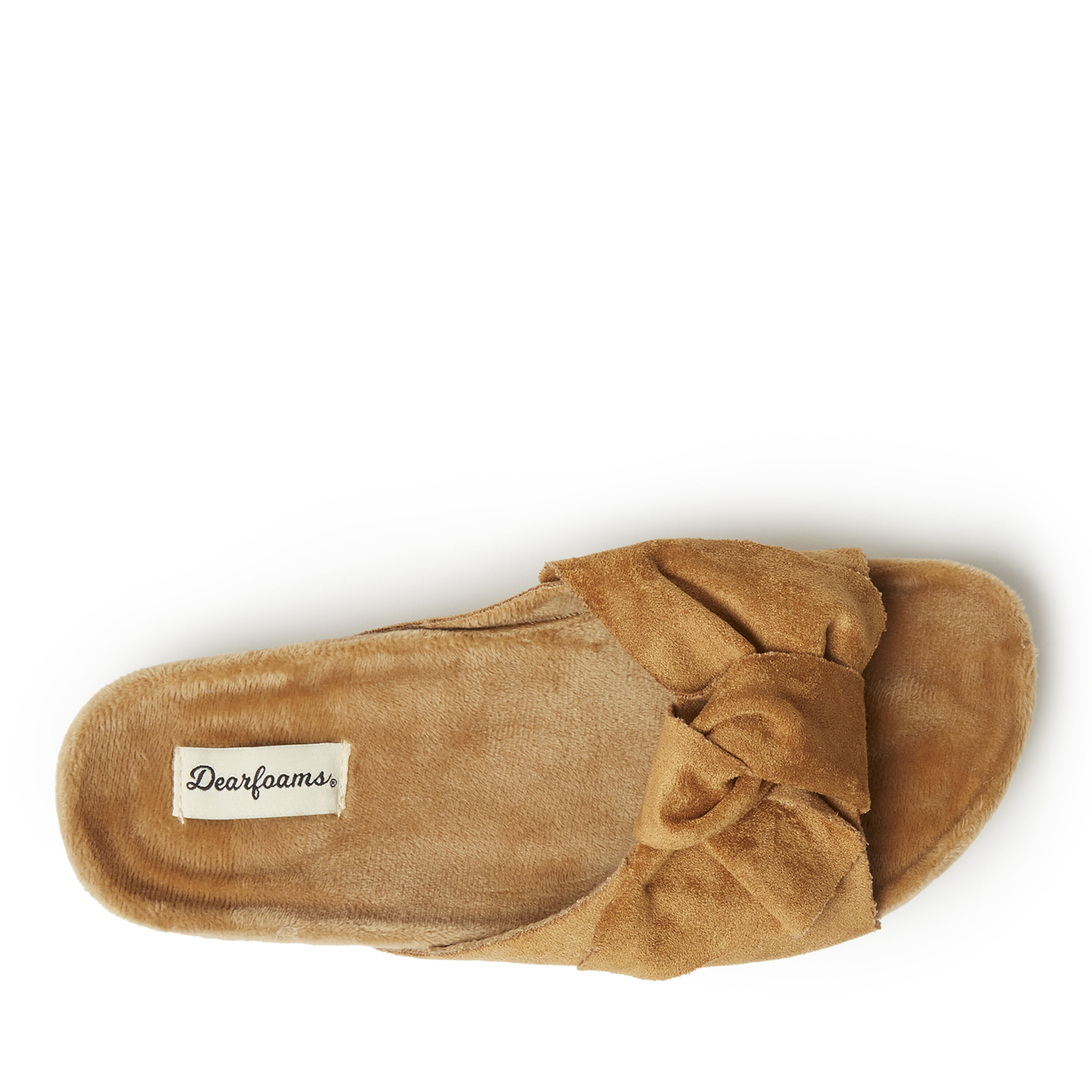 Women's megan microsuede bow molded footbed slide slipper top