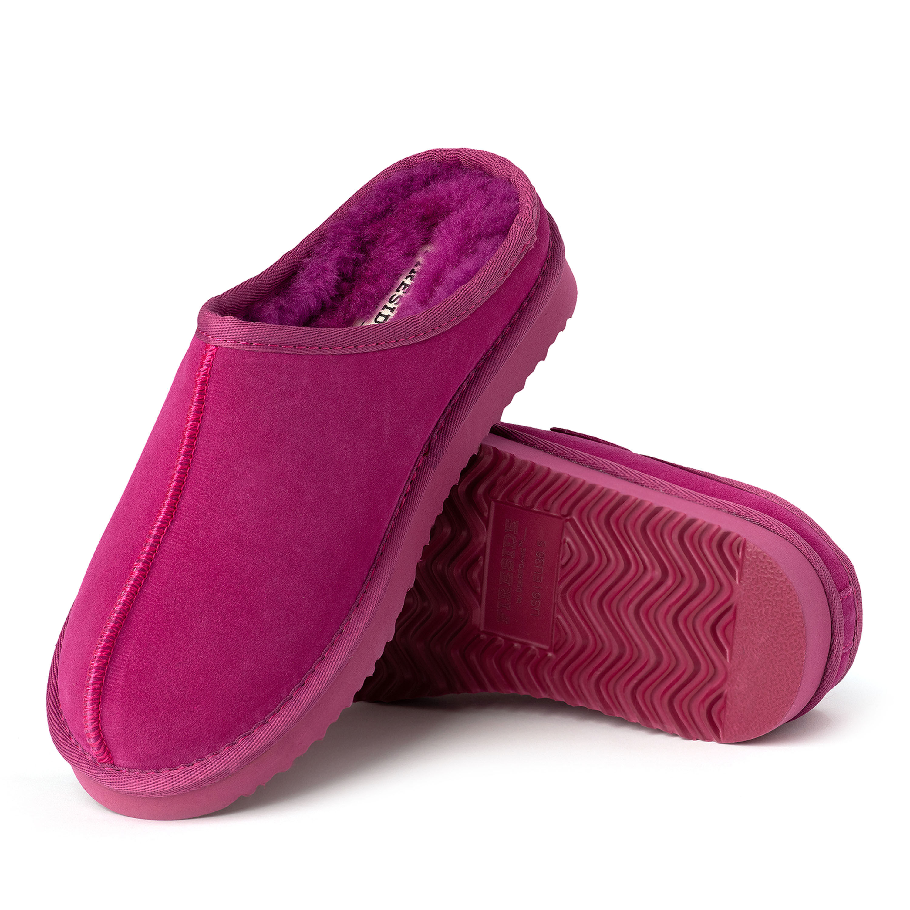 Women's Fireside by Dearfoams Greta Genuine Shearling Clog