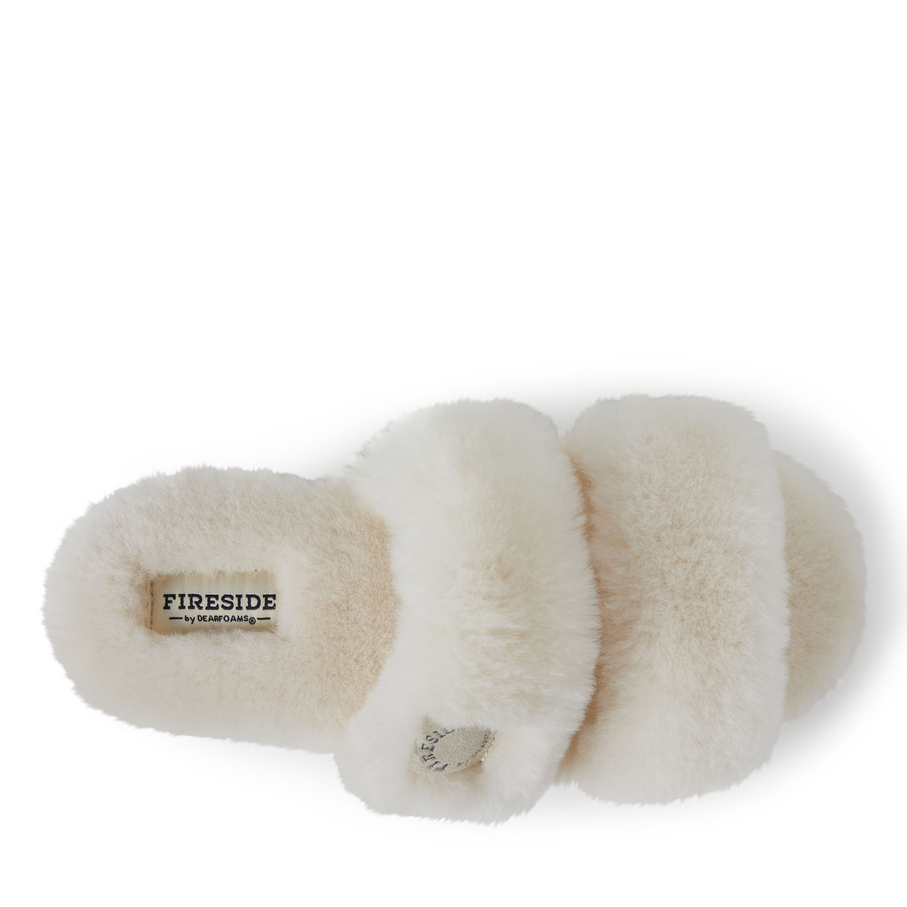 Women's Fireside by Dearfoams Benalla Shearling Double Band Slide