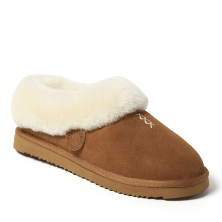 Women's Fireside by Dearfoams Adelaide Genuine Shearling Clog Slipper