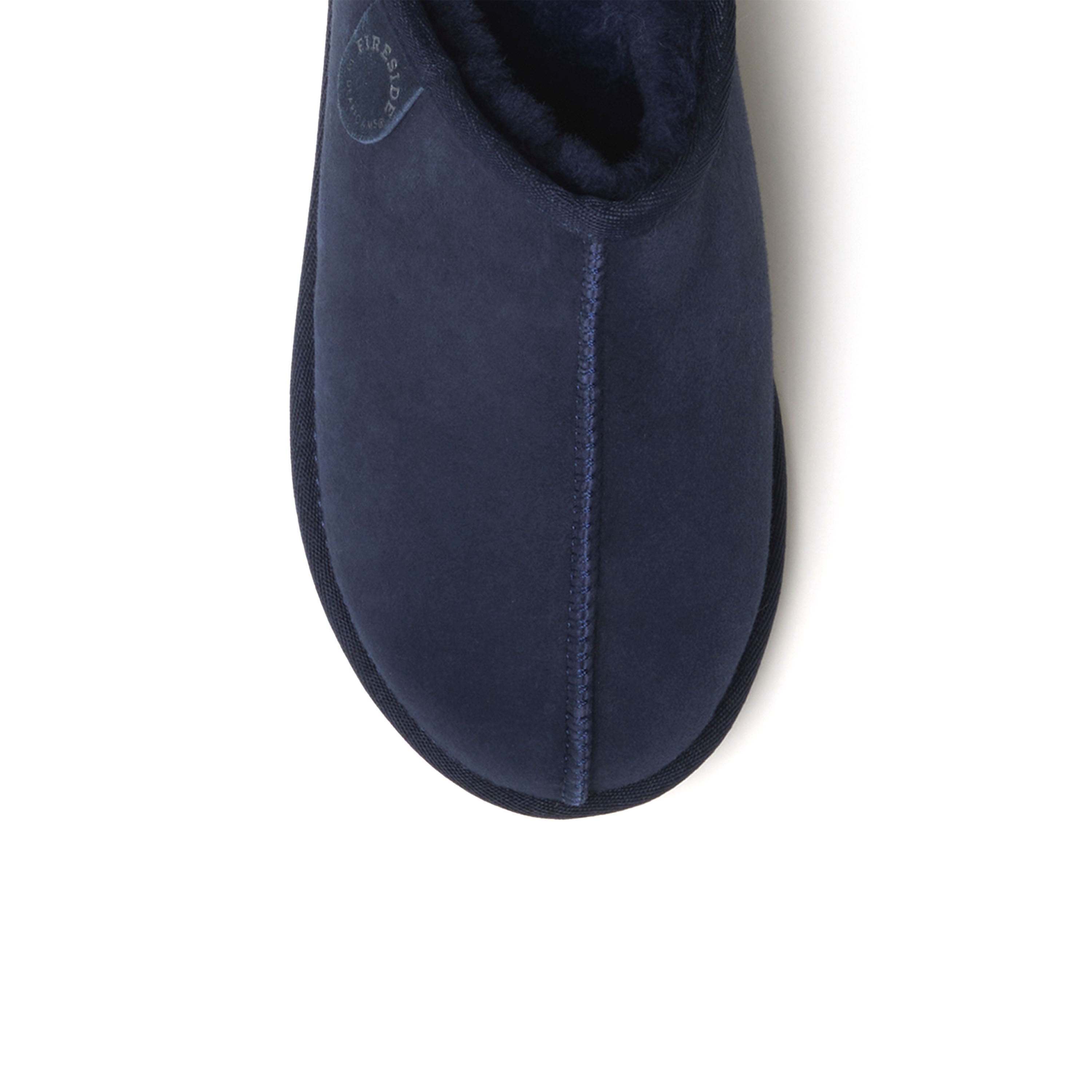 Men's Fireside by Dearfoams Grafton Genuine Shearling Clog Slipper with Woven Accent