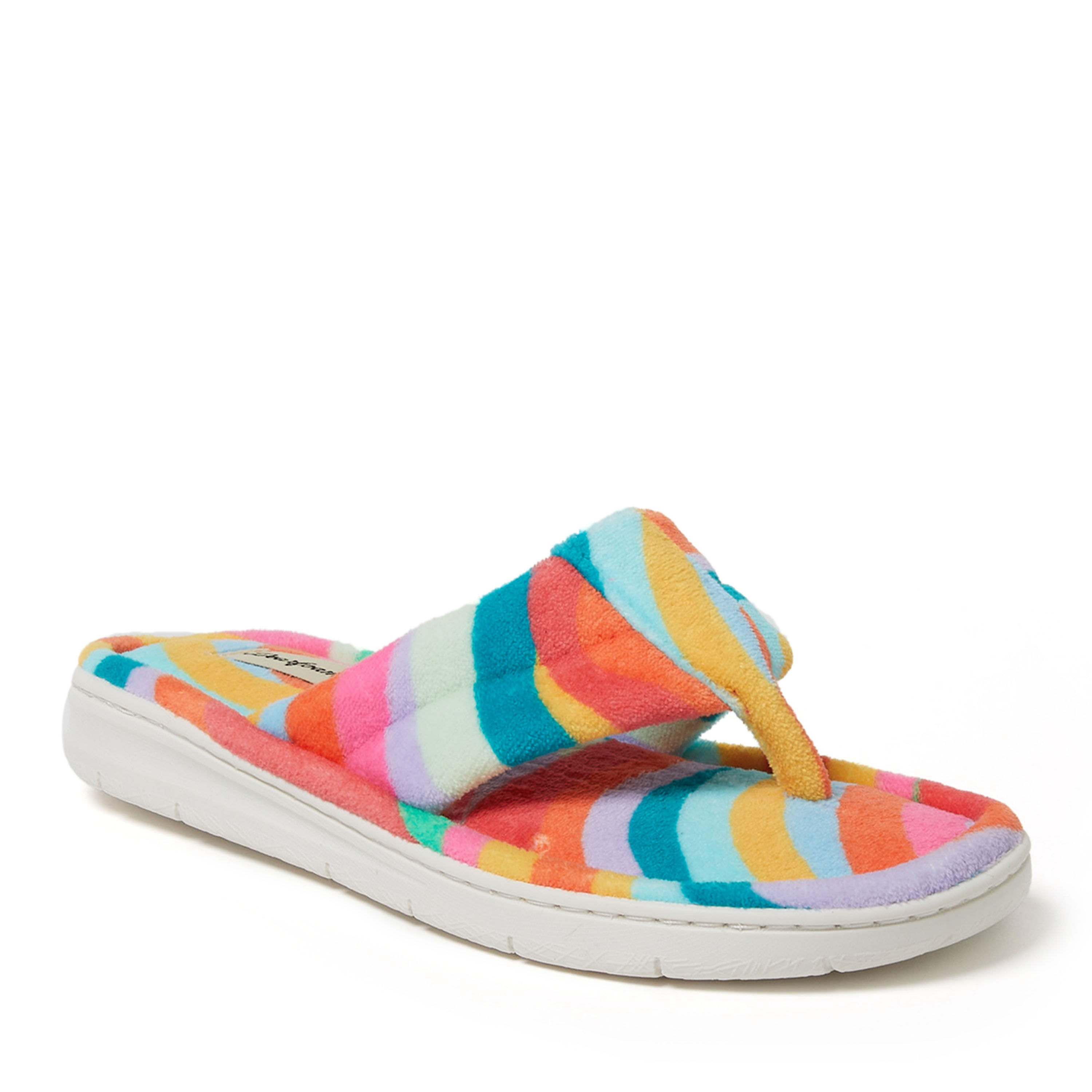 Dearfoams women's store terry thong slippers