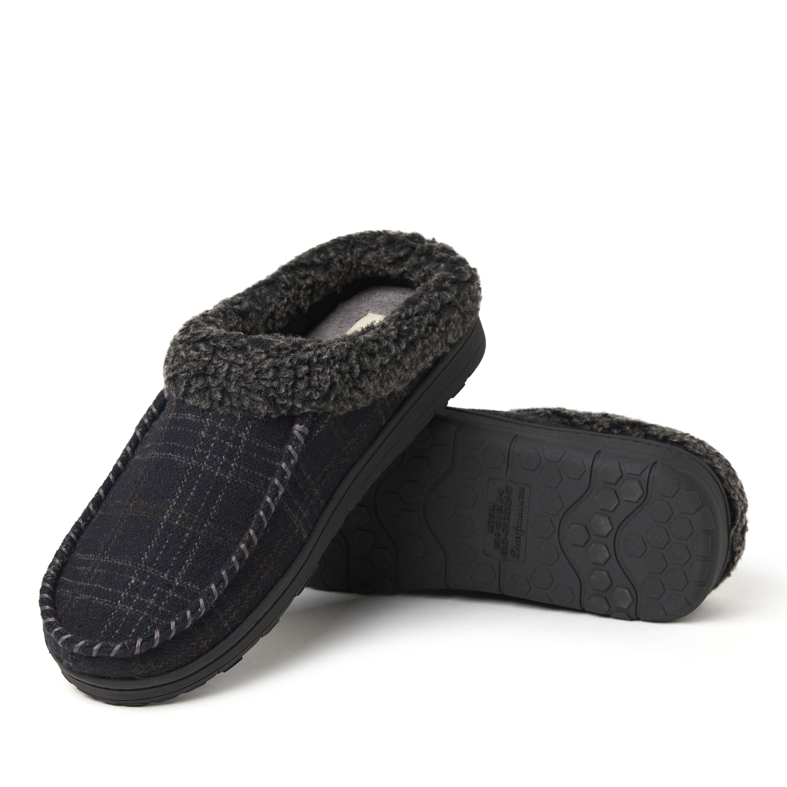 Men s Brendan Microfiber Suede Clog with Whipstitch Slipper